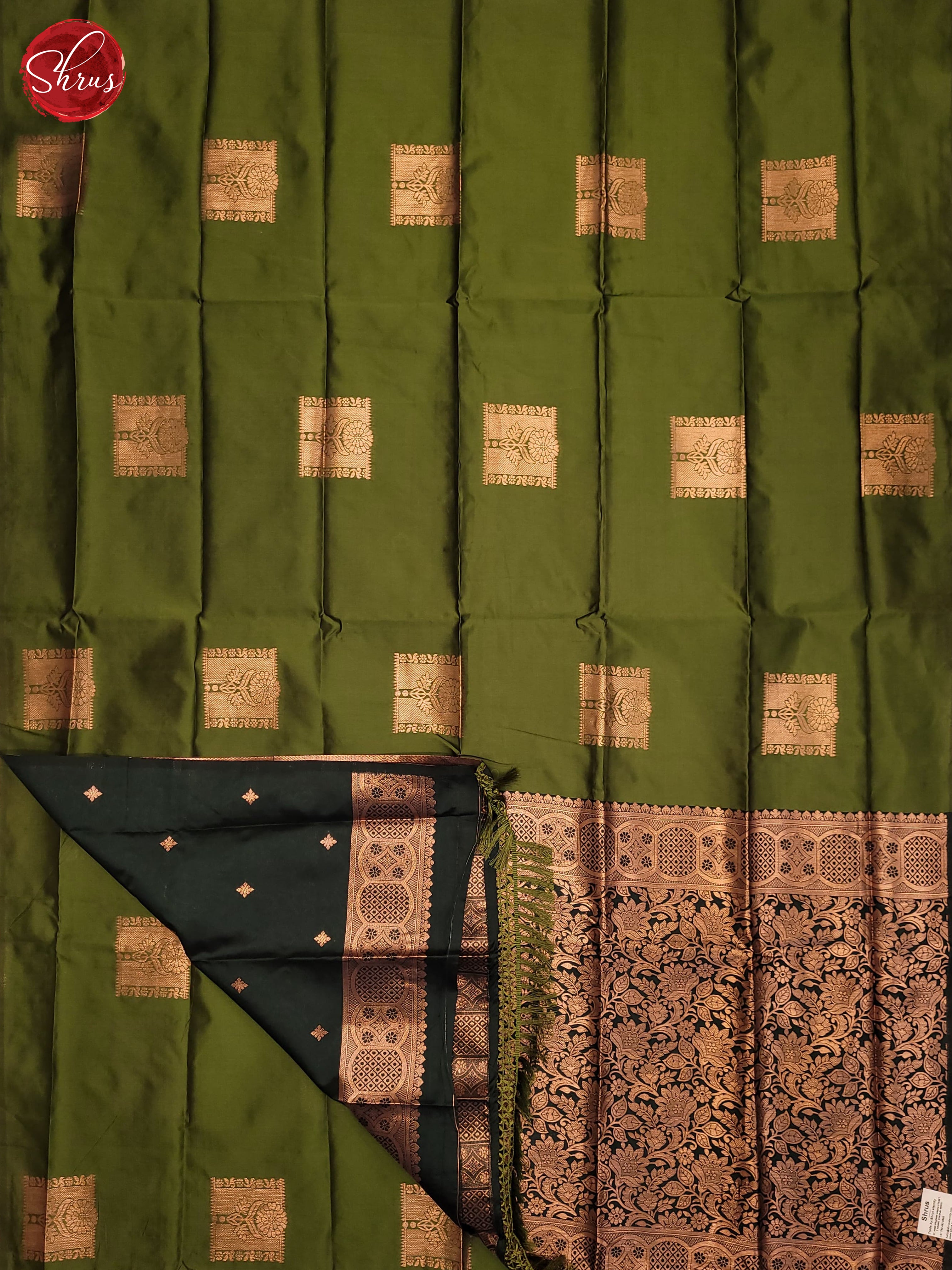 Green & Blue - Semi Softsilk Saree - Shop on ShrusEternity.com