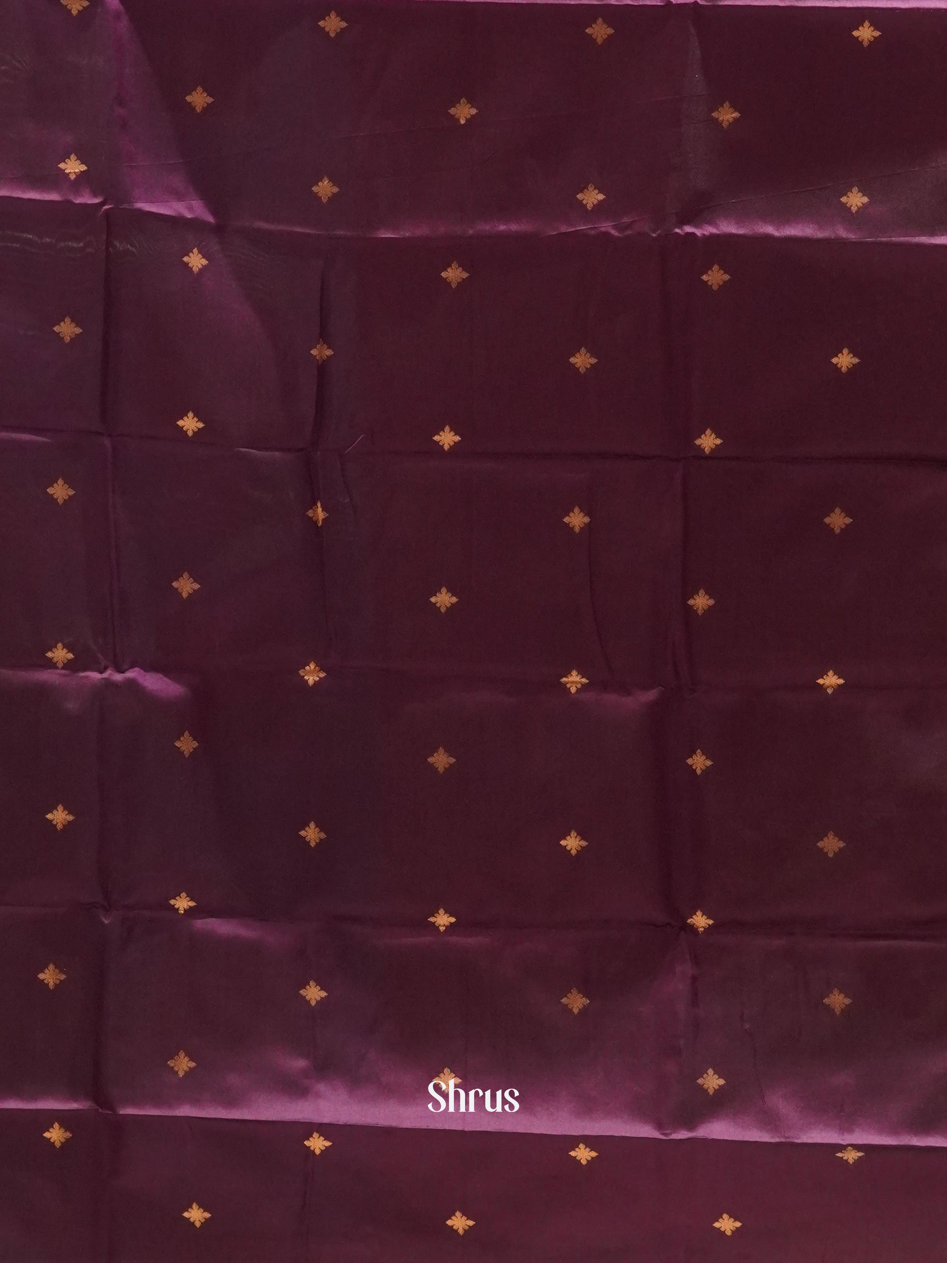 Blue & Maroon - Semi Softsilk Saree