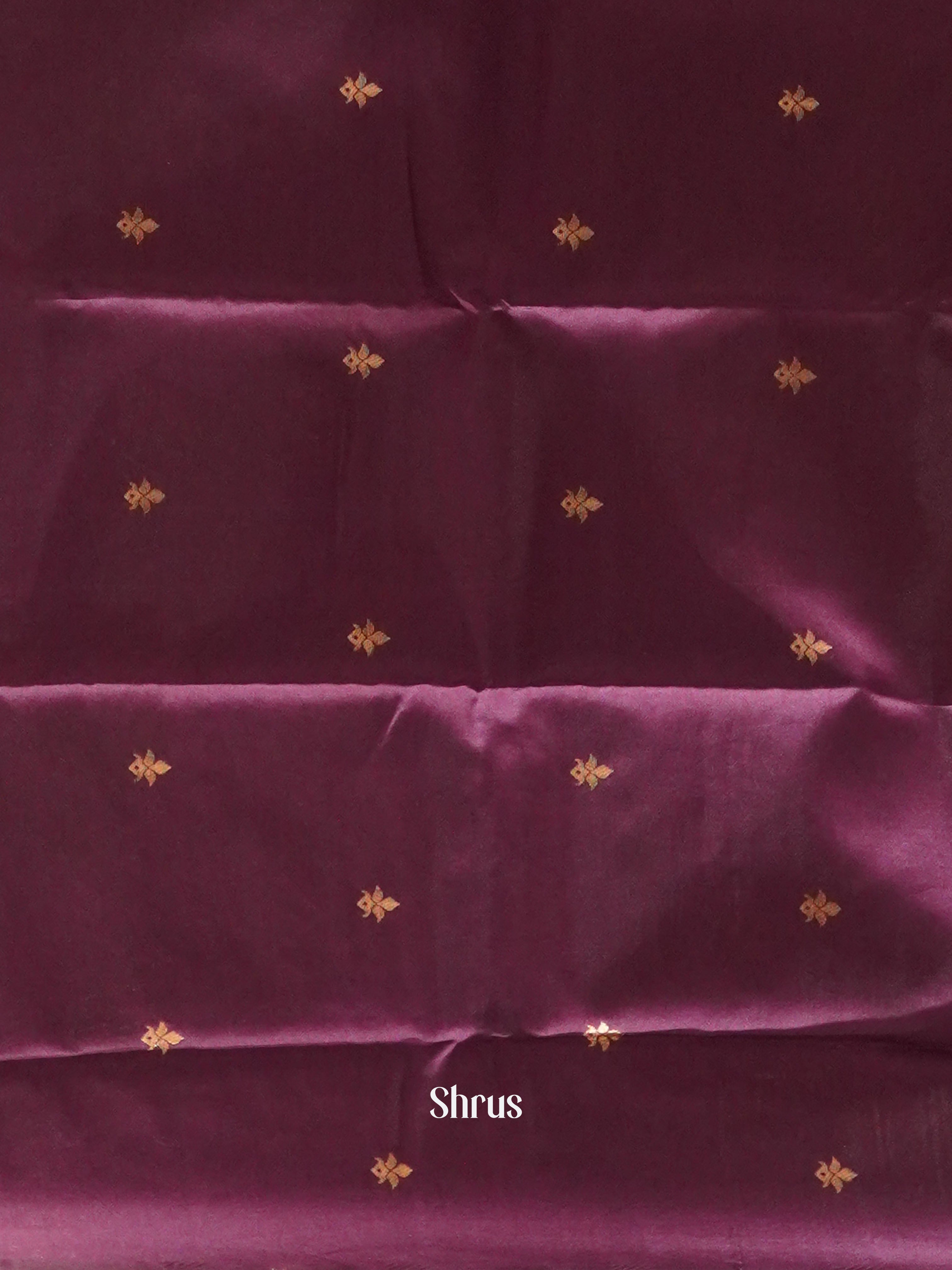 Blue & MAroon- Semi Softsilk Saree