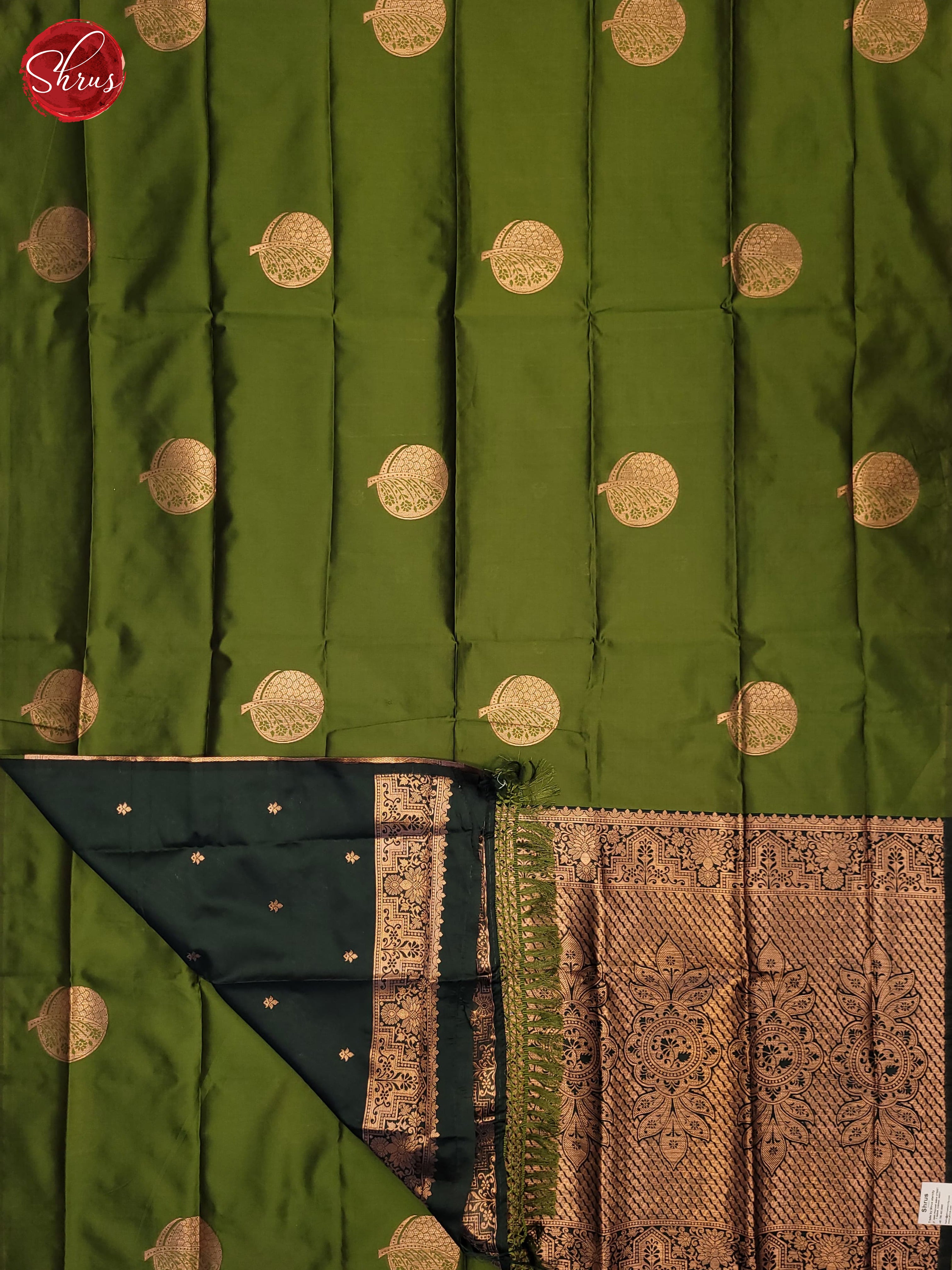 Green & Blue - Semi Softsilk Saree - Shop on ShrusEternity.com