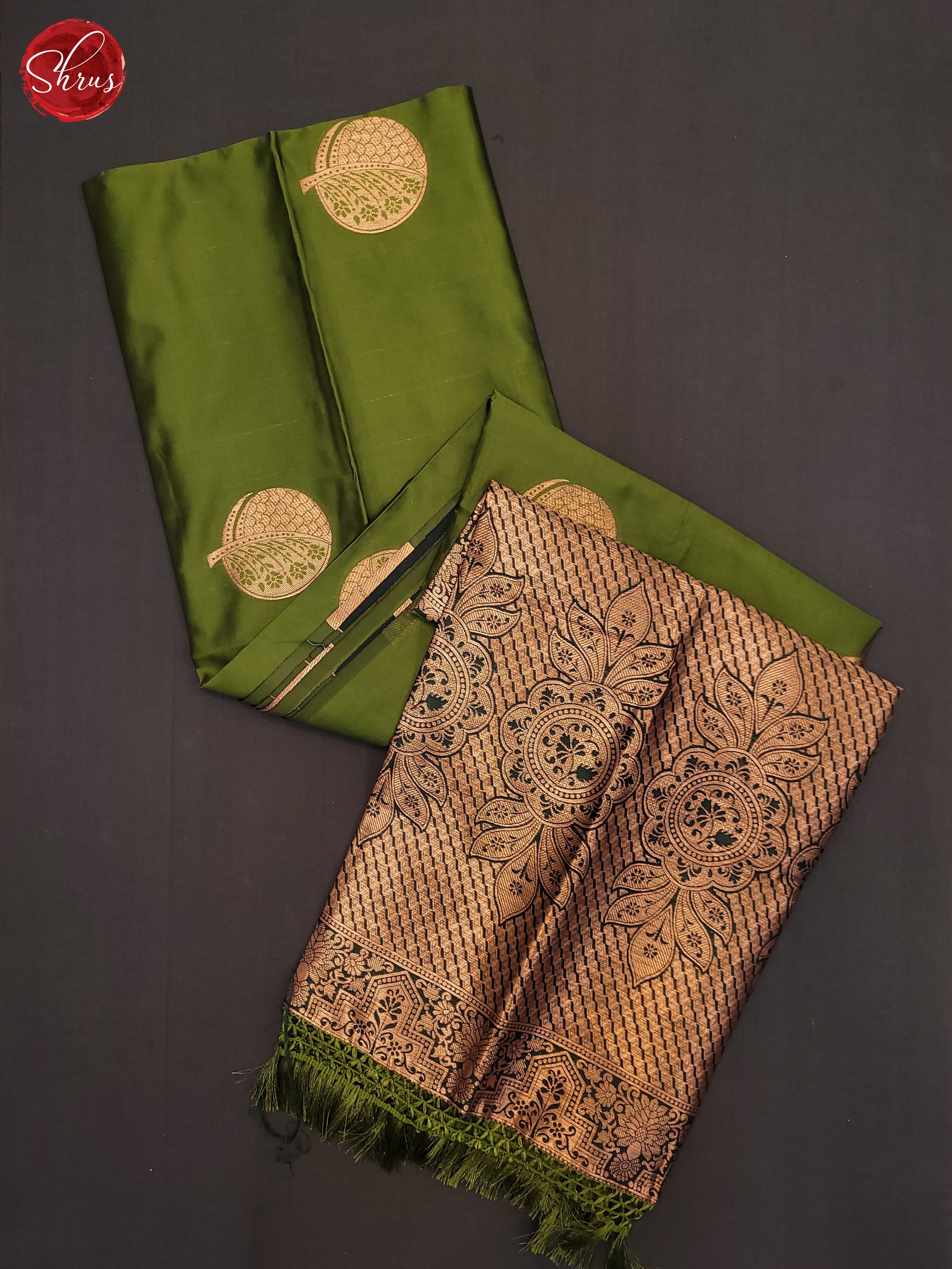 Green & Blue - Semi Softsilk Saree - Shop on ShrusEternity.com