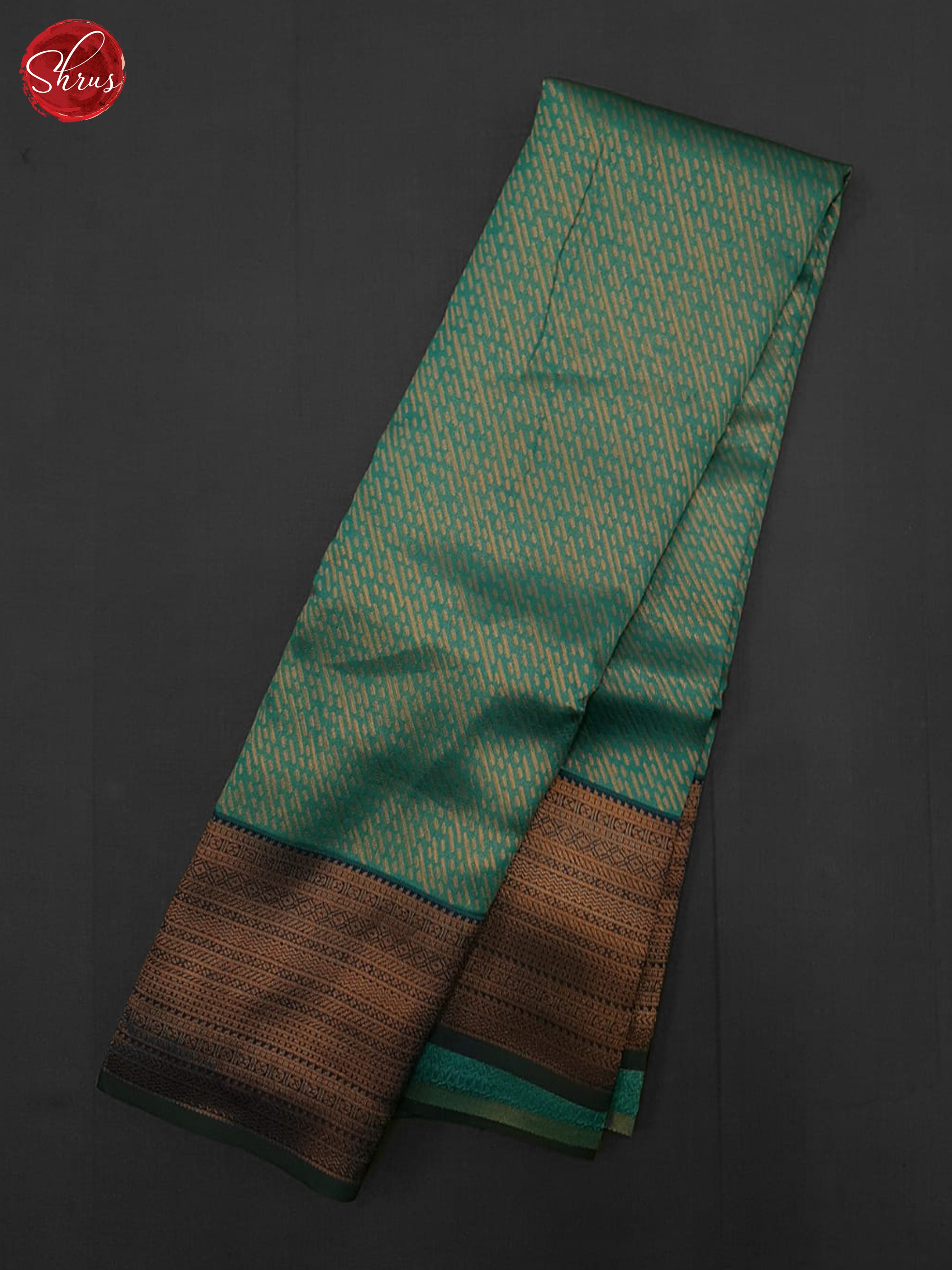 Green & Blue - Semi Kanchipuram Saree - Shop on ShrusEternity.com