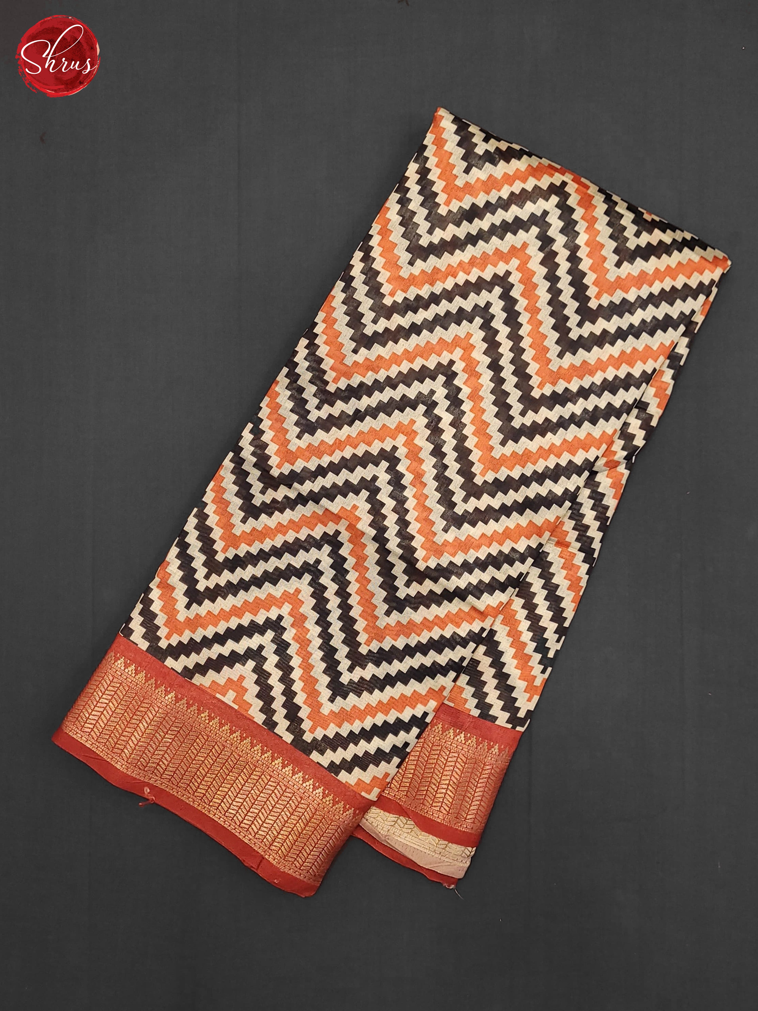 Cream & Red -Semi Matka Cotton Saree - Shop on ShrusEternity.com