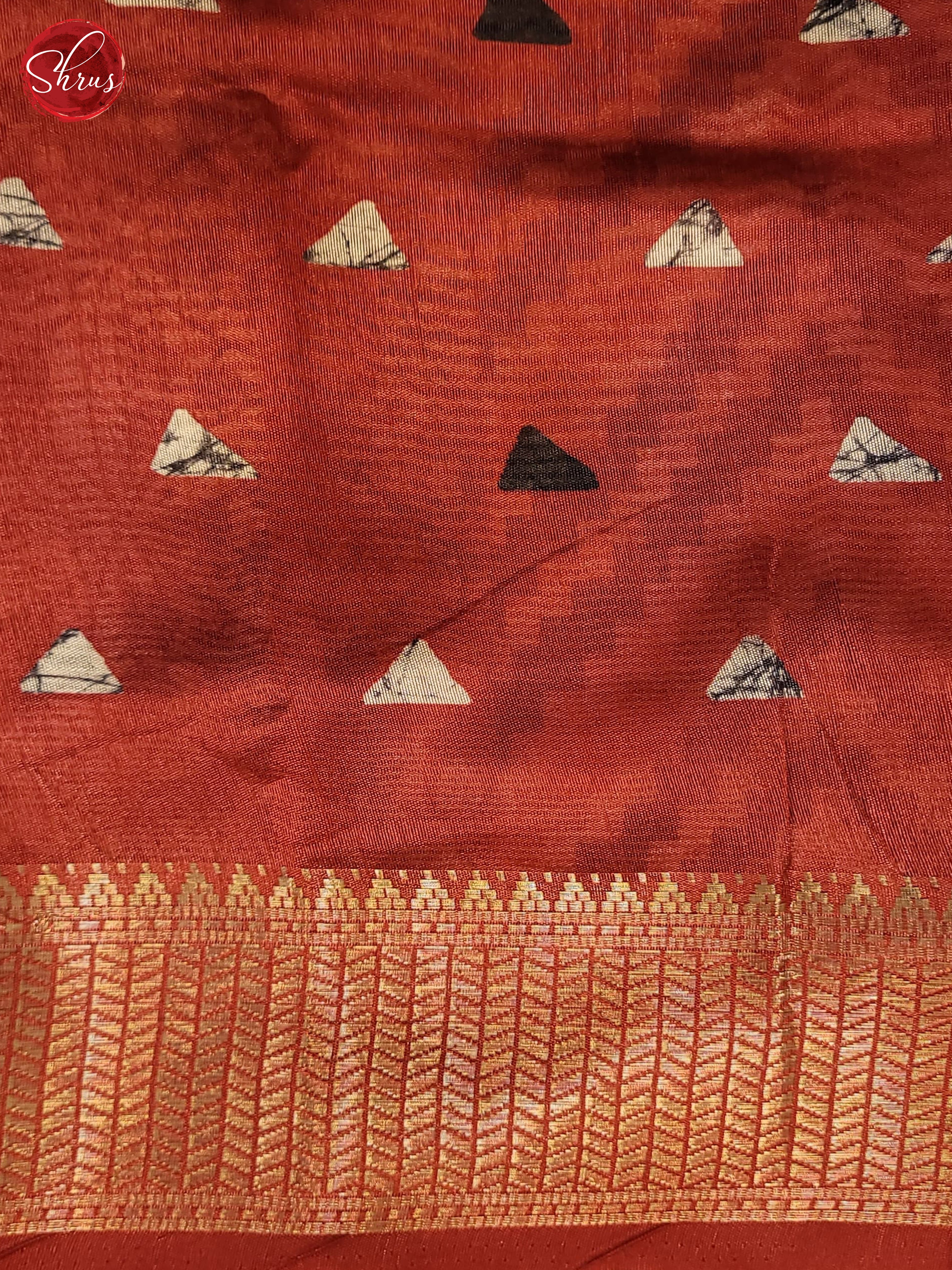 Cream & Red -Semi Matka Cotton Saree - Shop on ShrusEternity.com