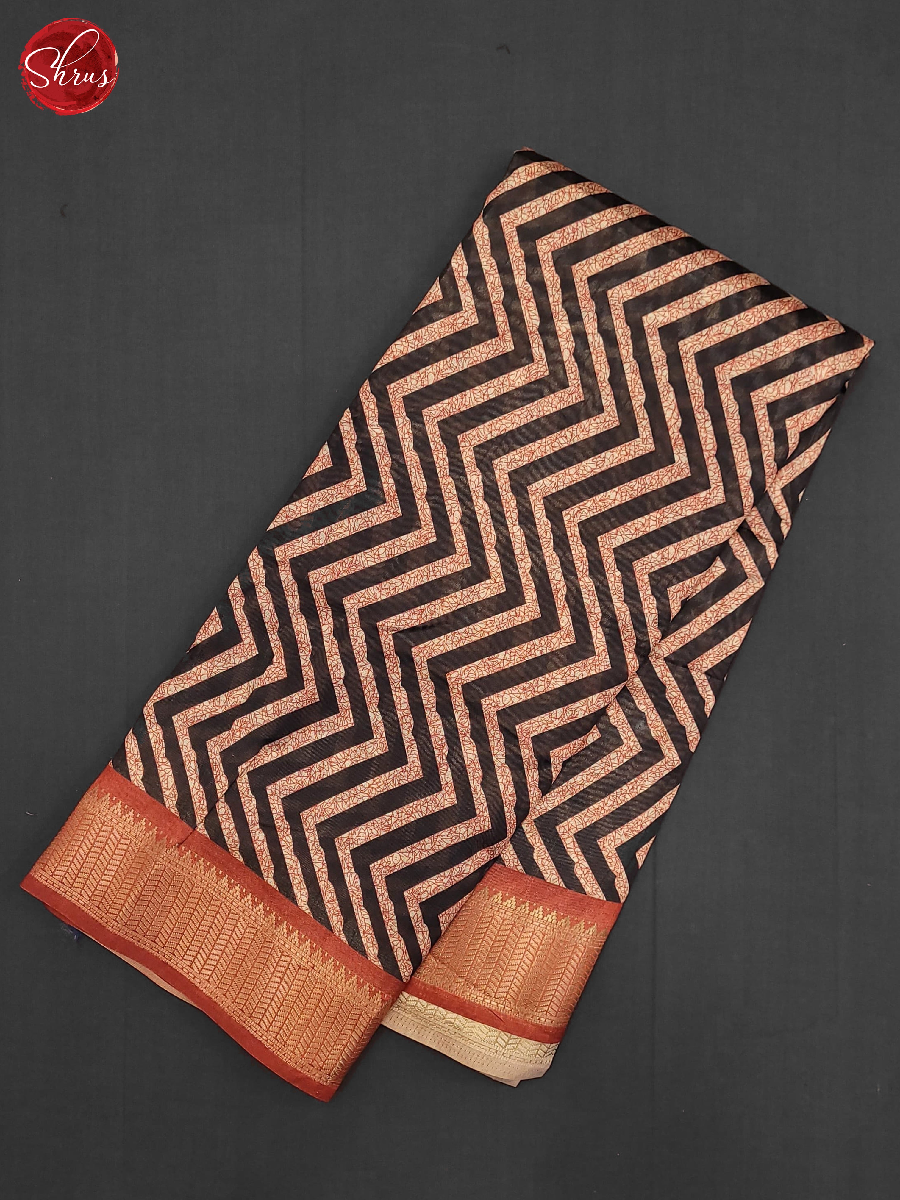 Black & Red- Matka Cotton Saree - Shop on ShrusEternity.com