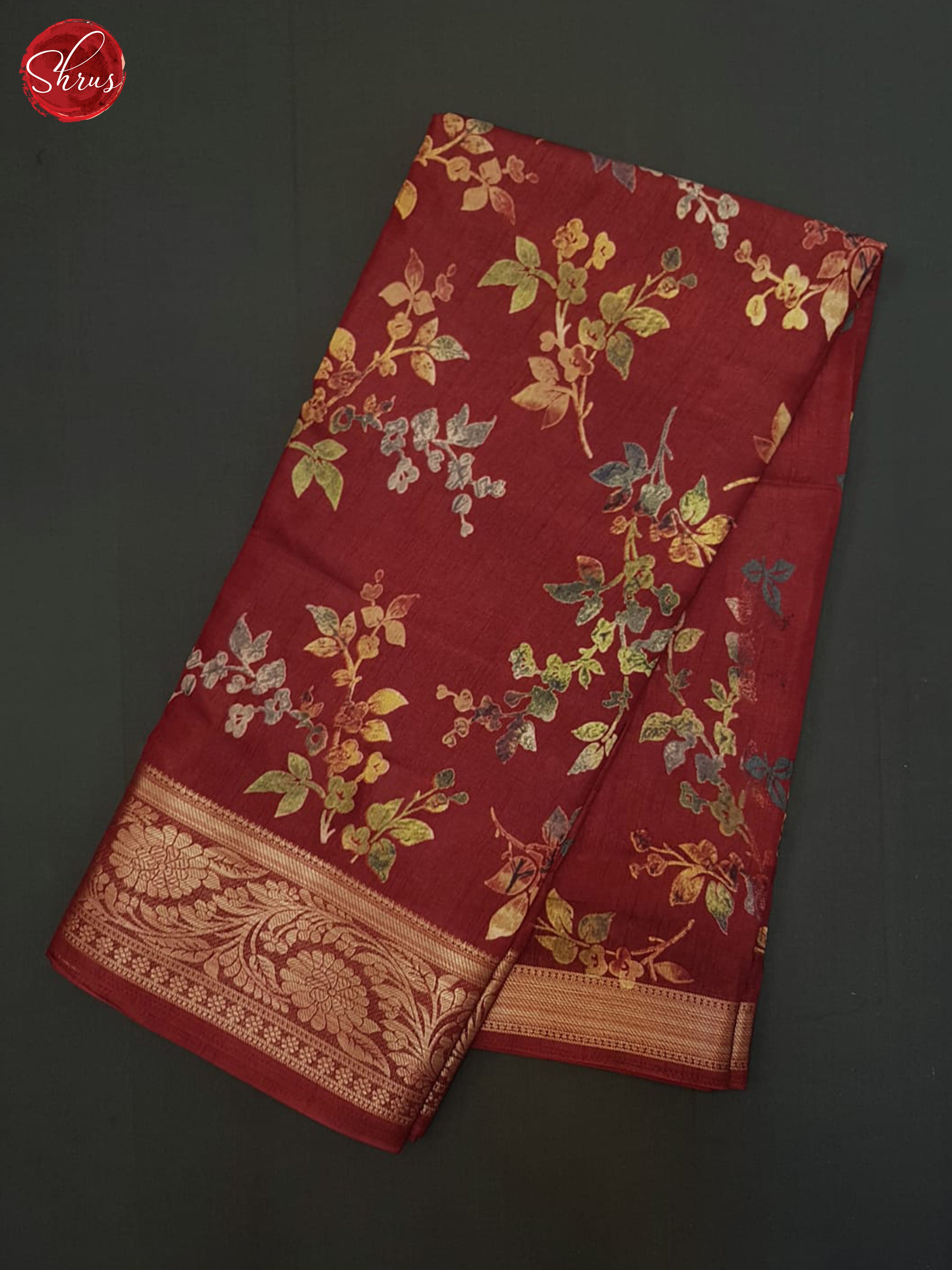 Arakku Maroon(Single Tone)- Semi Crepe Saree - Shop on ShrusEternity.com