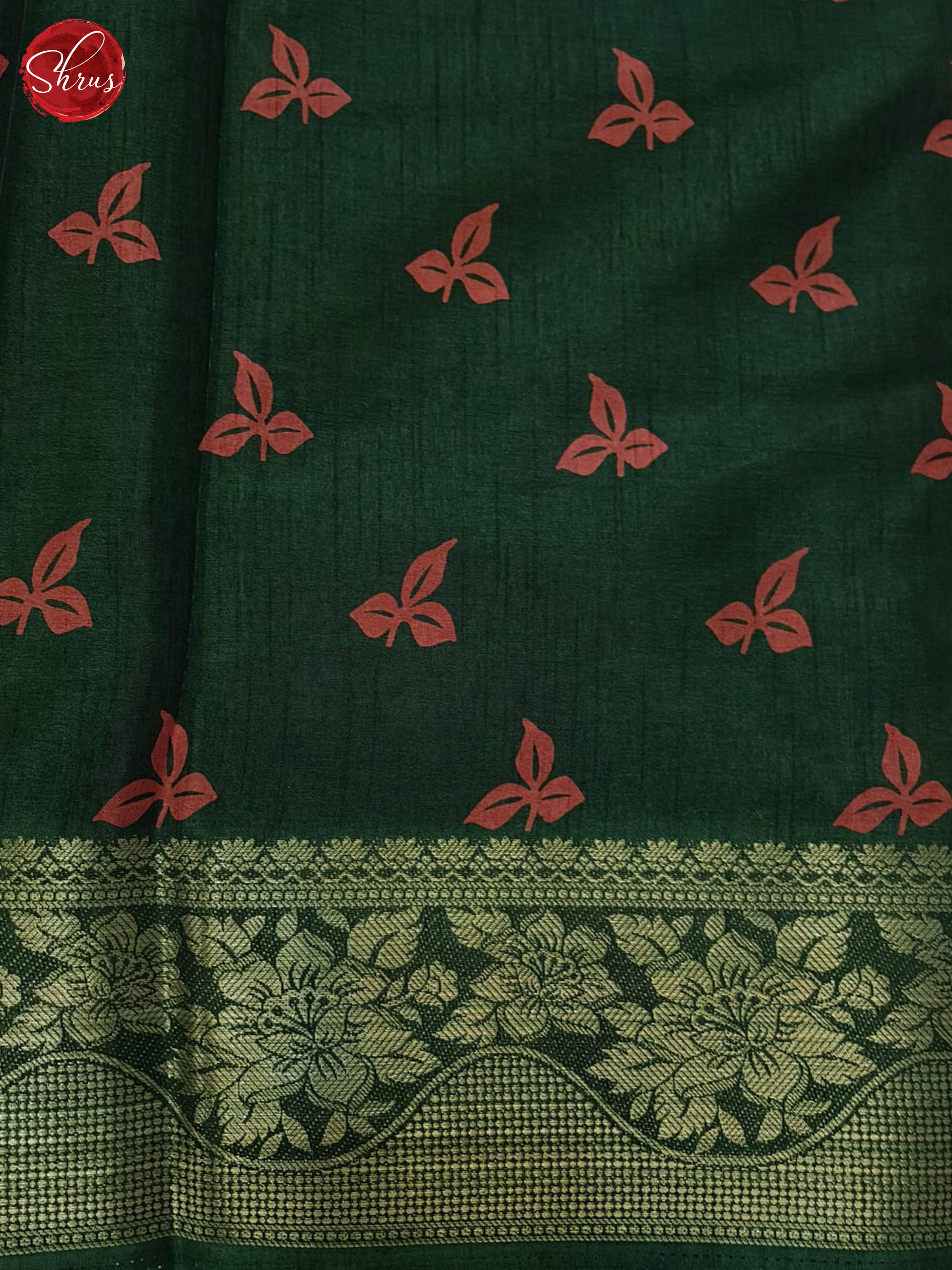 Green(SIngle Tone) - Semi Crepe Saree - Shop on ShrusEternity.com