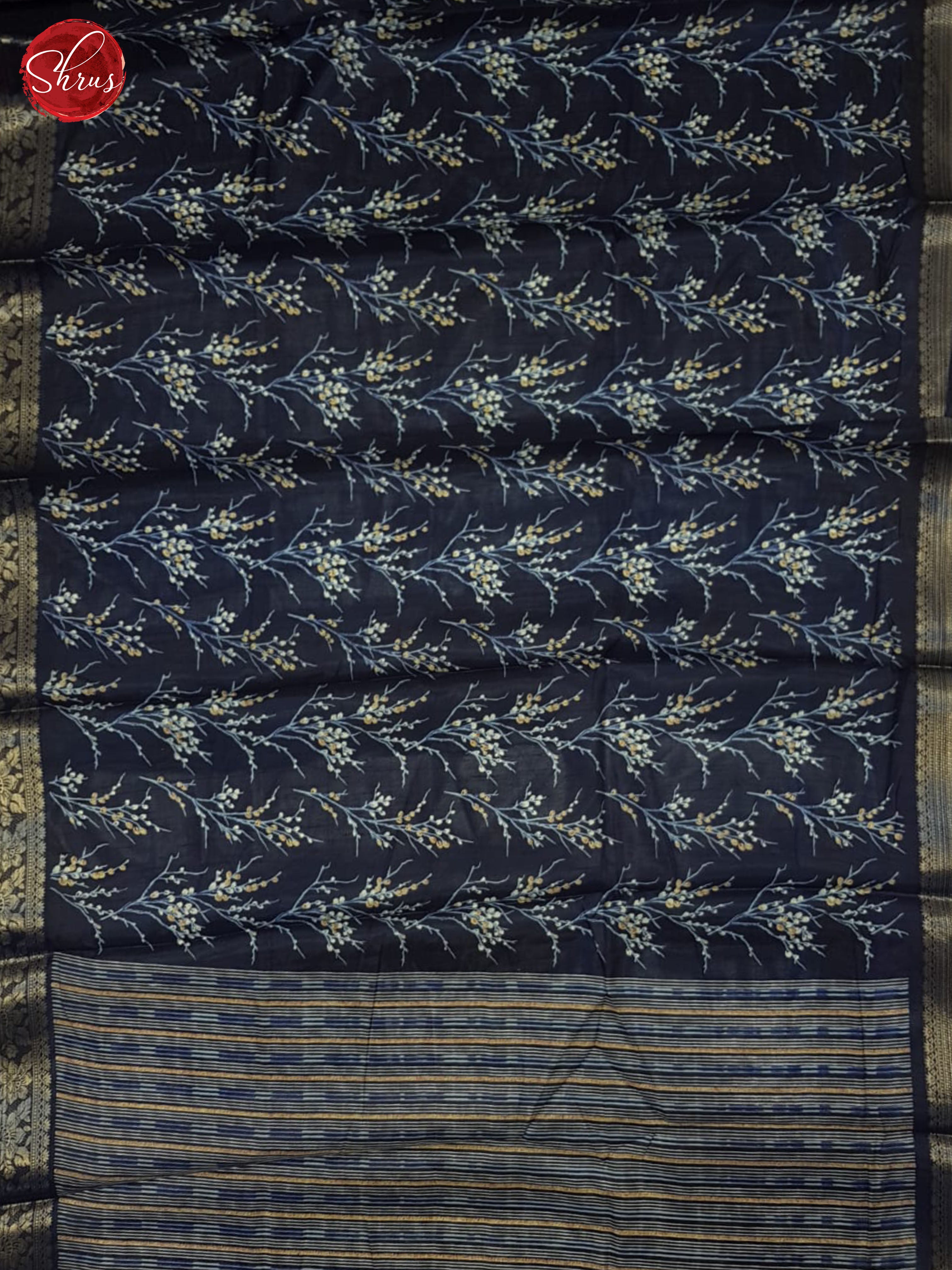 Blue(Single Tone) - Semi Crepe Saree - Shop on ShrusEternity.com