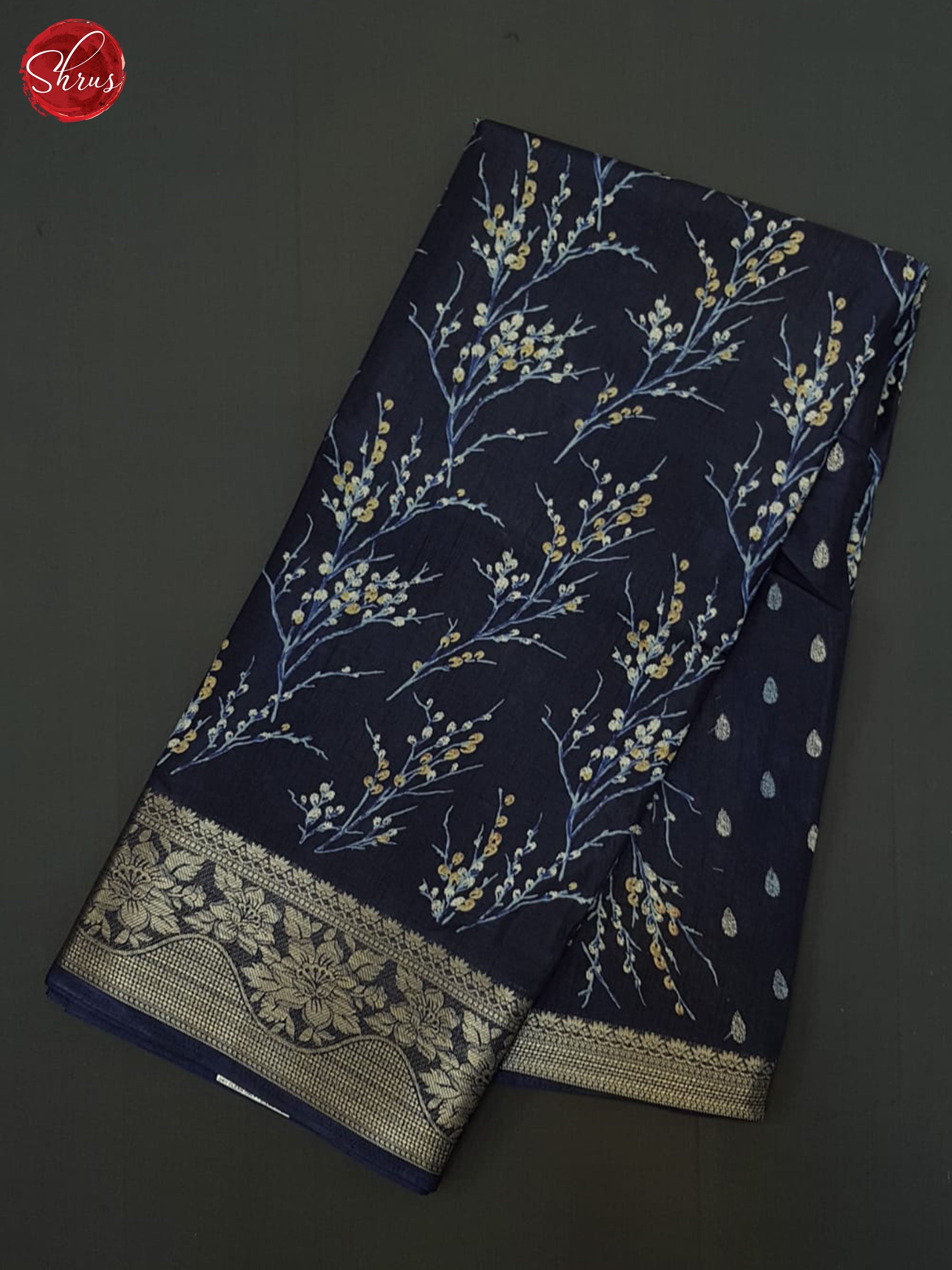 Blue(Single Tone) - Semi Crepe Saree - Shop on ShrusEternity.com