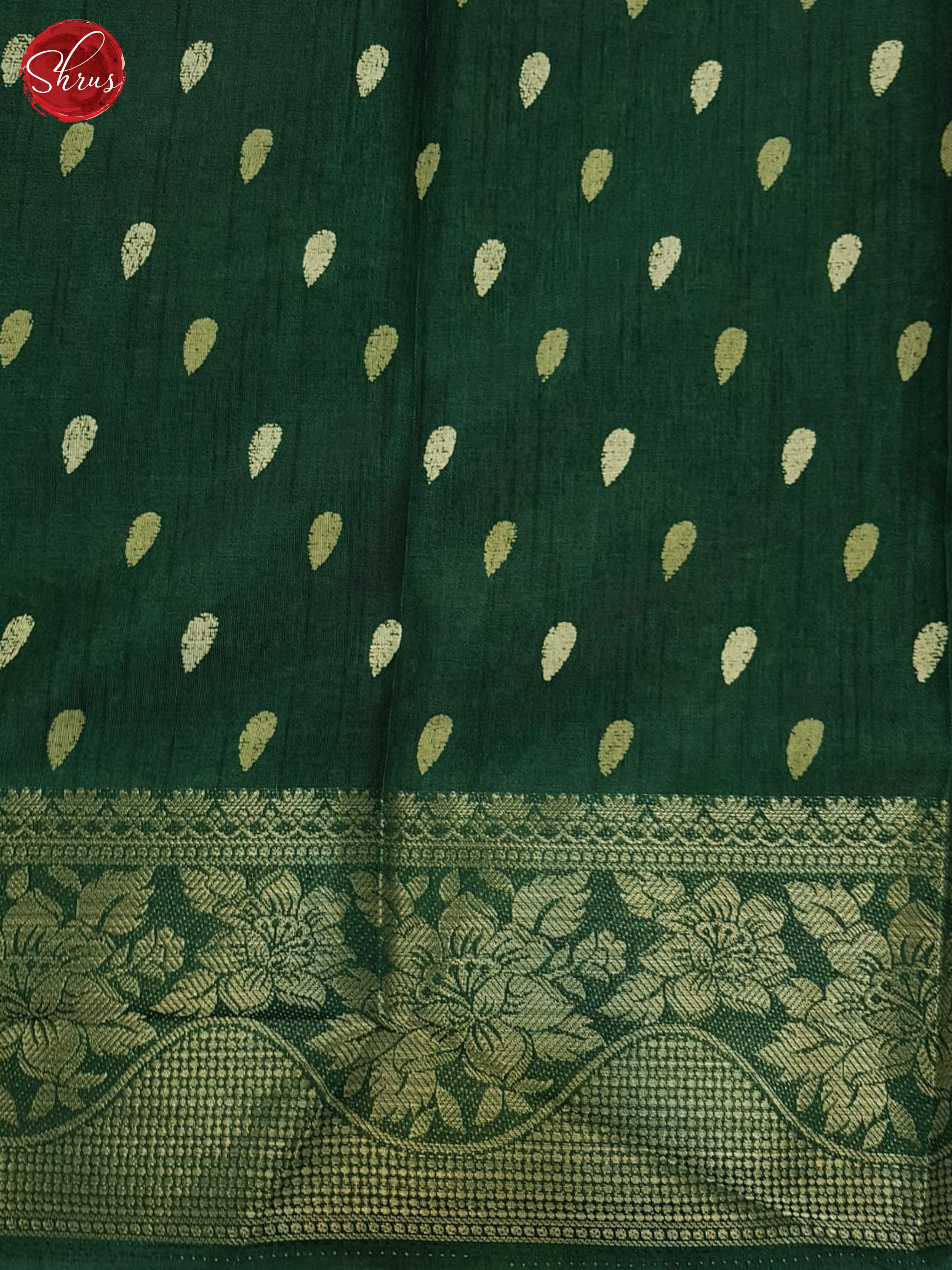 Green(Single Tone) - Semi Crepe Saree - Shop on ShrusEternity.com