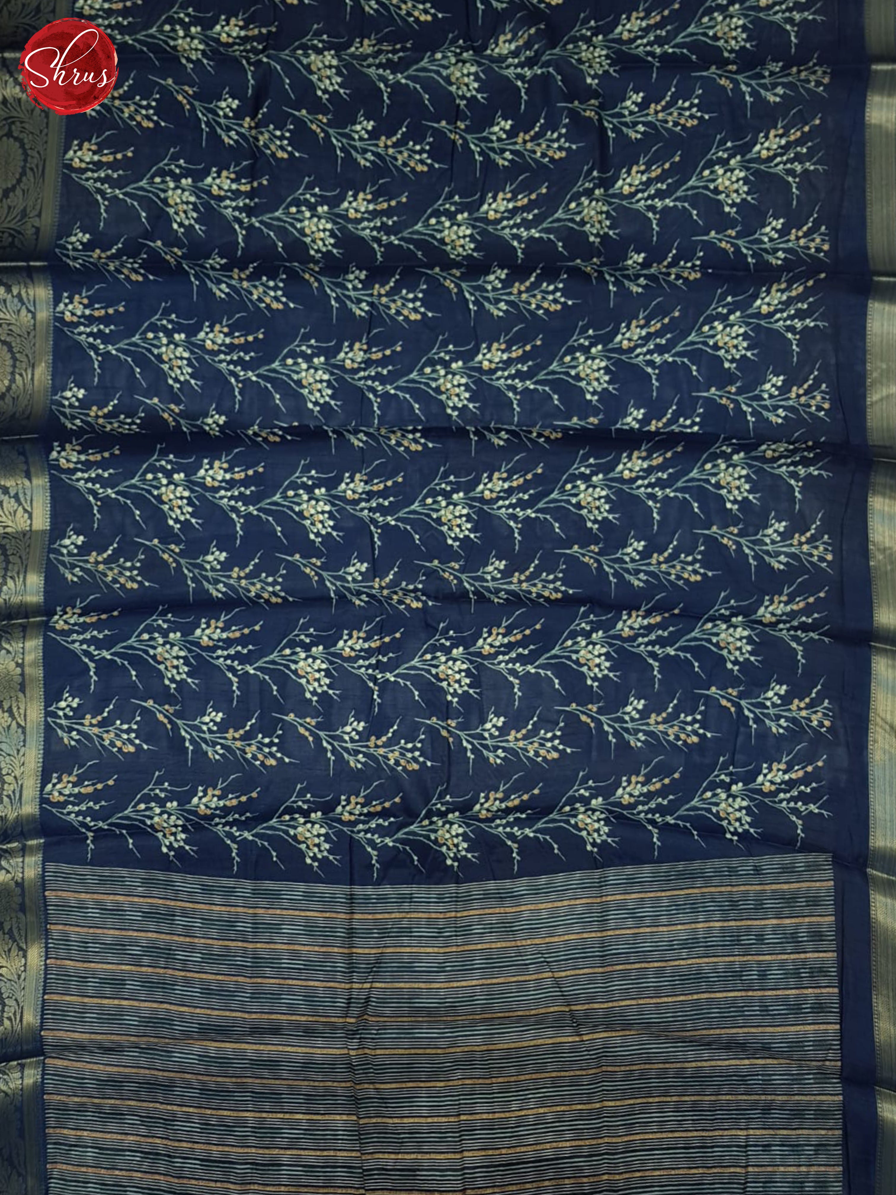 Blue(Single Tone) - Semi Crepe Saree - Shop on ShrusEternity.com