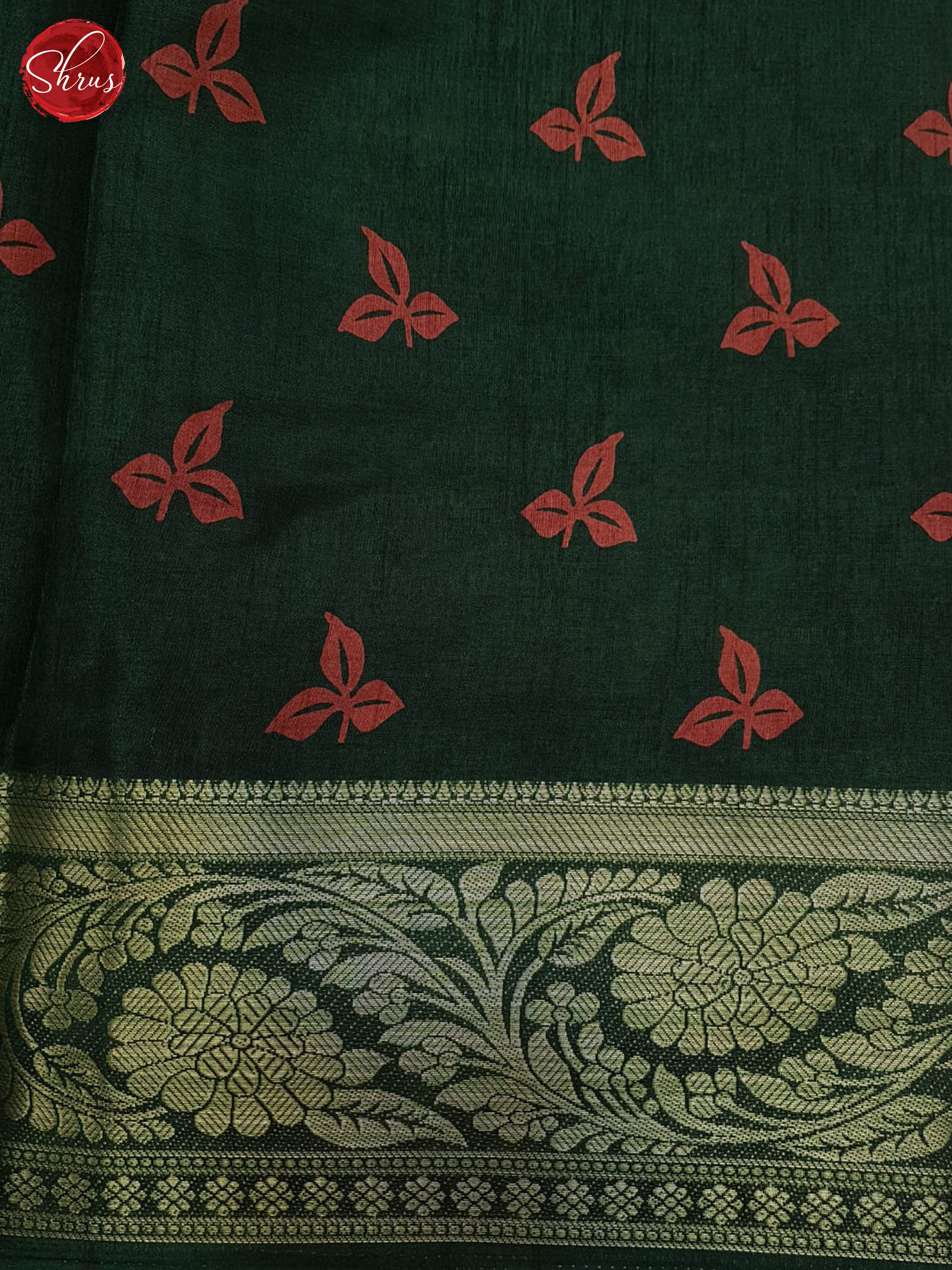 Green(Single Tone) - Semi Crepe Saree - Shop on ShrusEternity.com