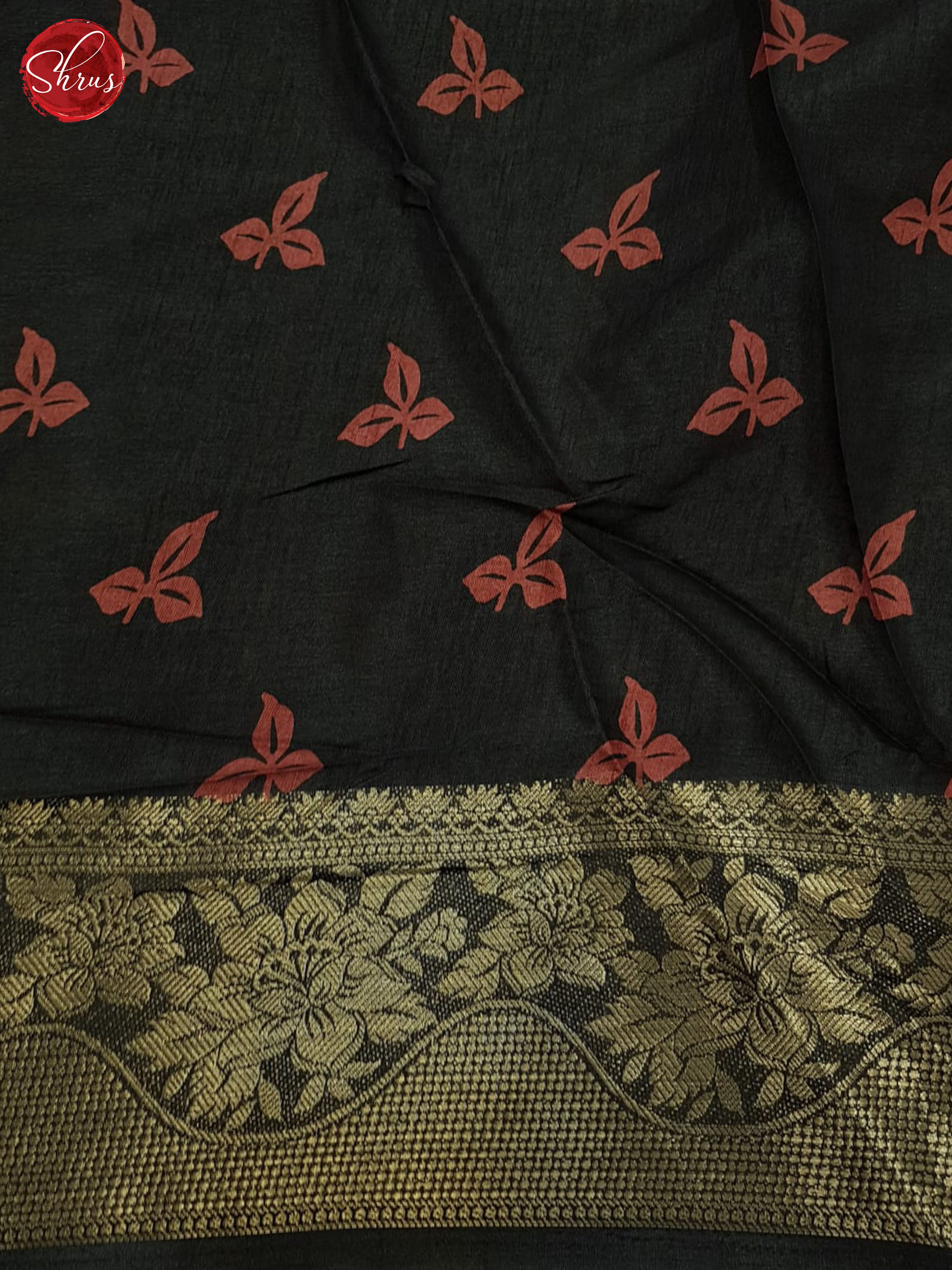 Black (Single tone) - Semi Crepe Saree - Shop on ShrusEternity.com