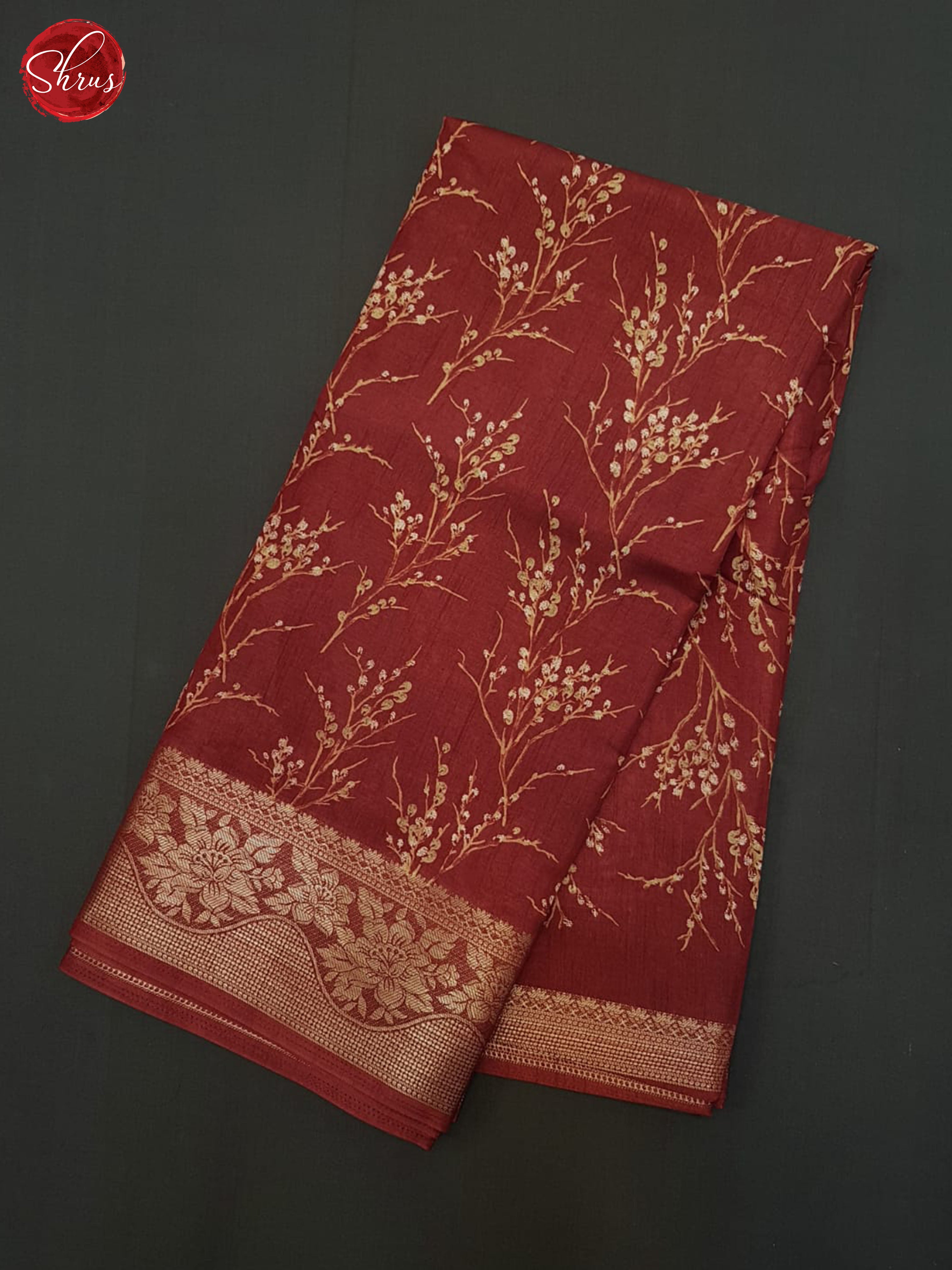 Arakku Maroon(Single Tone) - Semi Crepe Saree - Shop on ShrusEternity.com