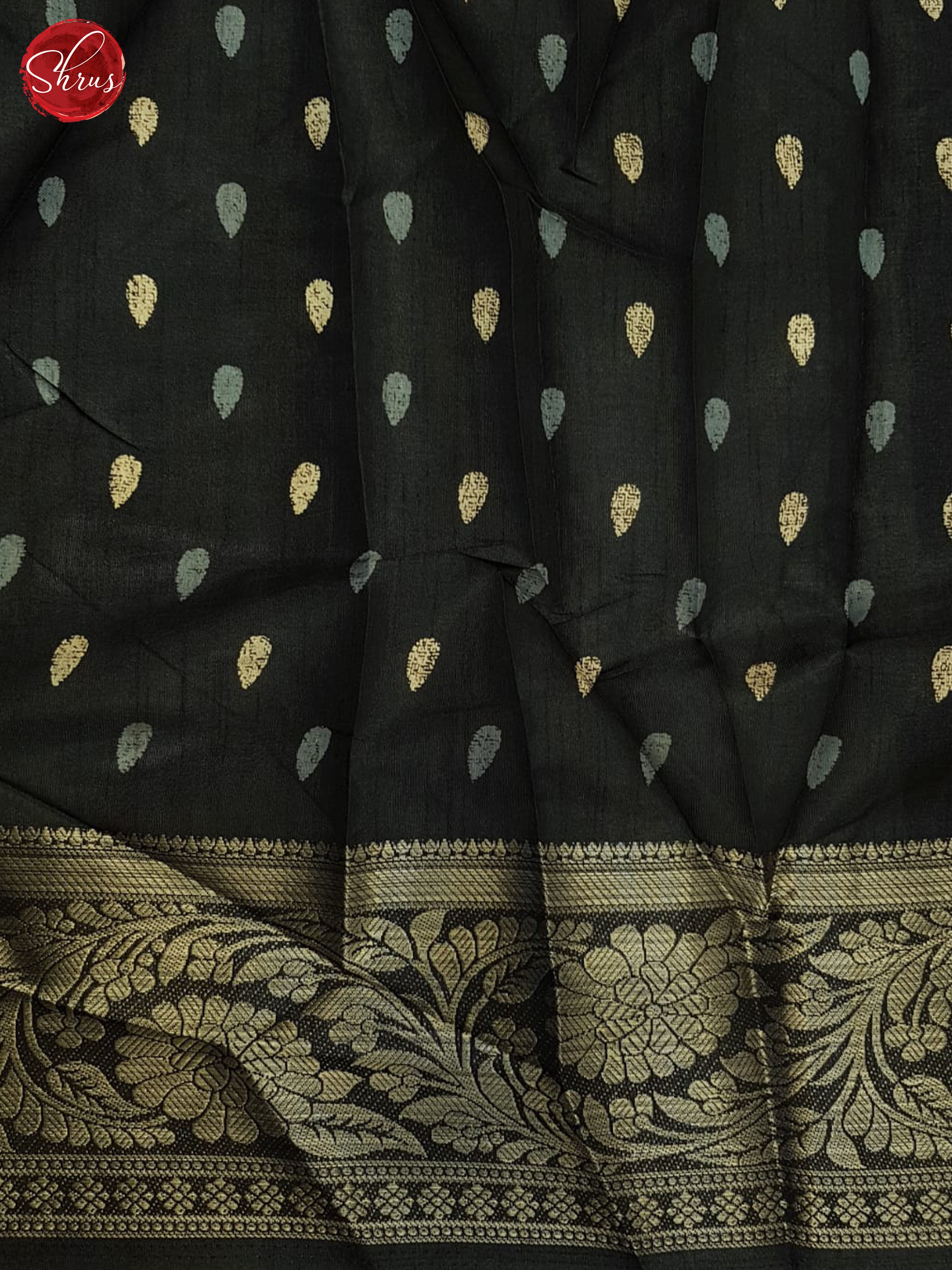 Black(Single Tone)- Semi Crepe Saree - Shop on ShrusEternity.com