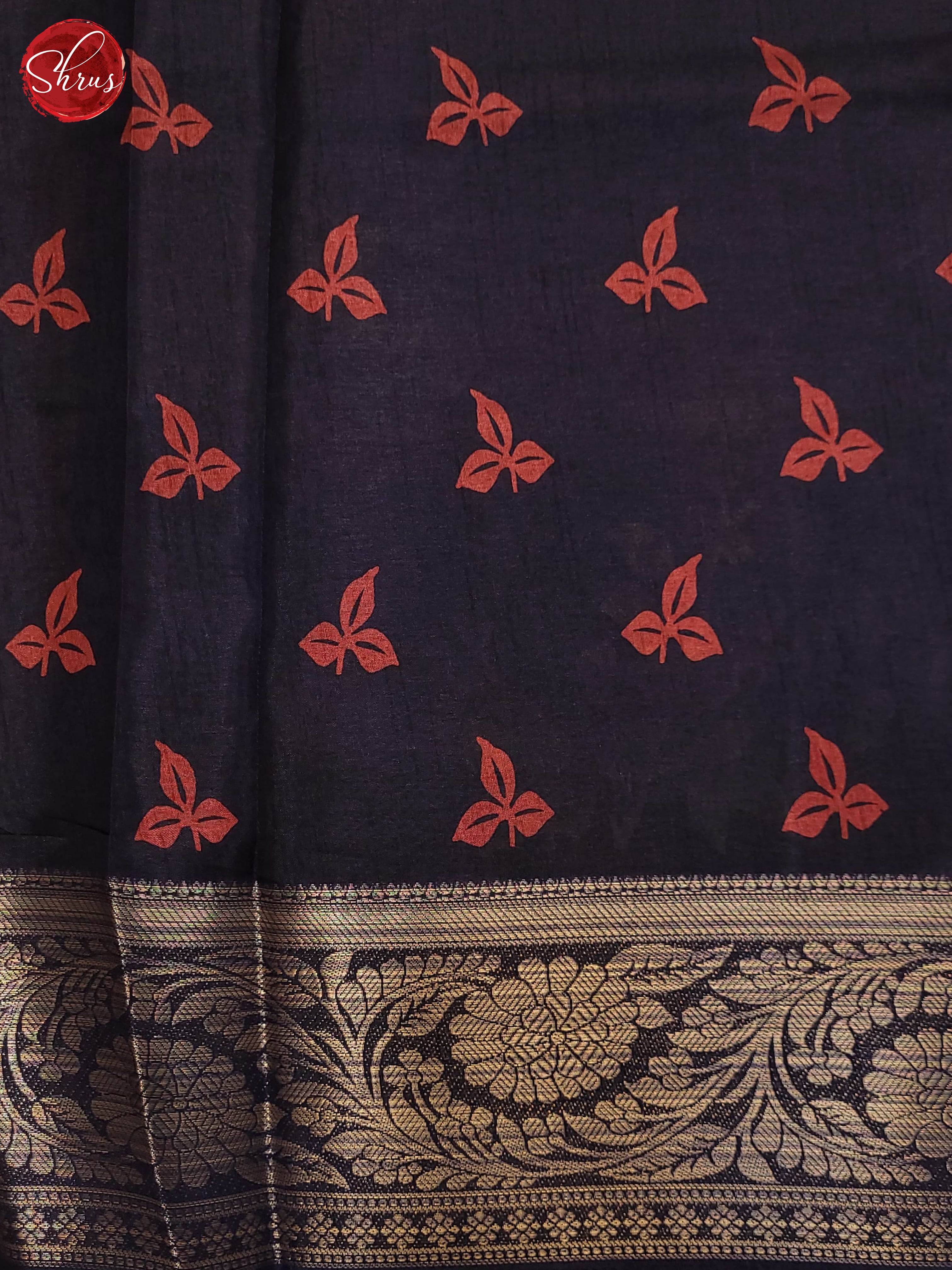 Navy Blue(Single Tone) - Semi Crepe Saree - Shop on ShrusEternity.com