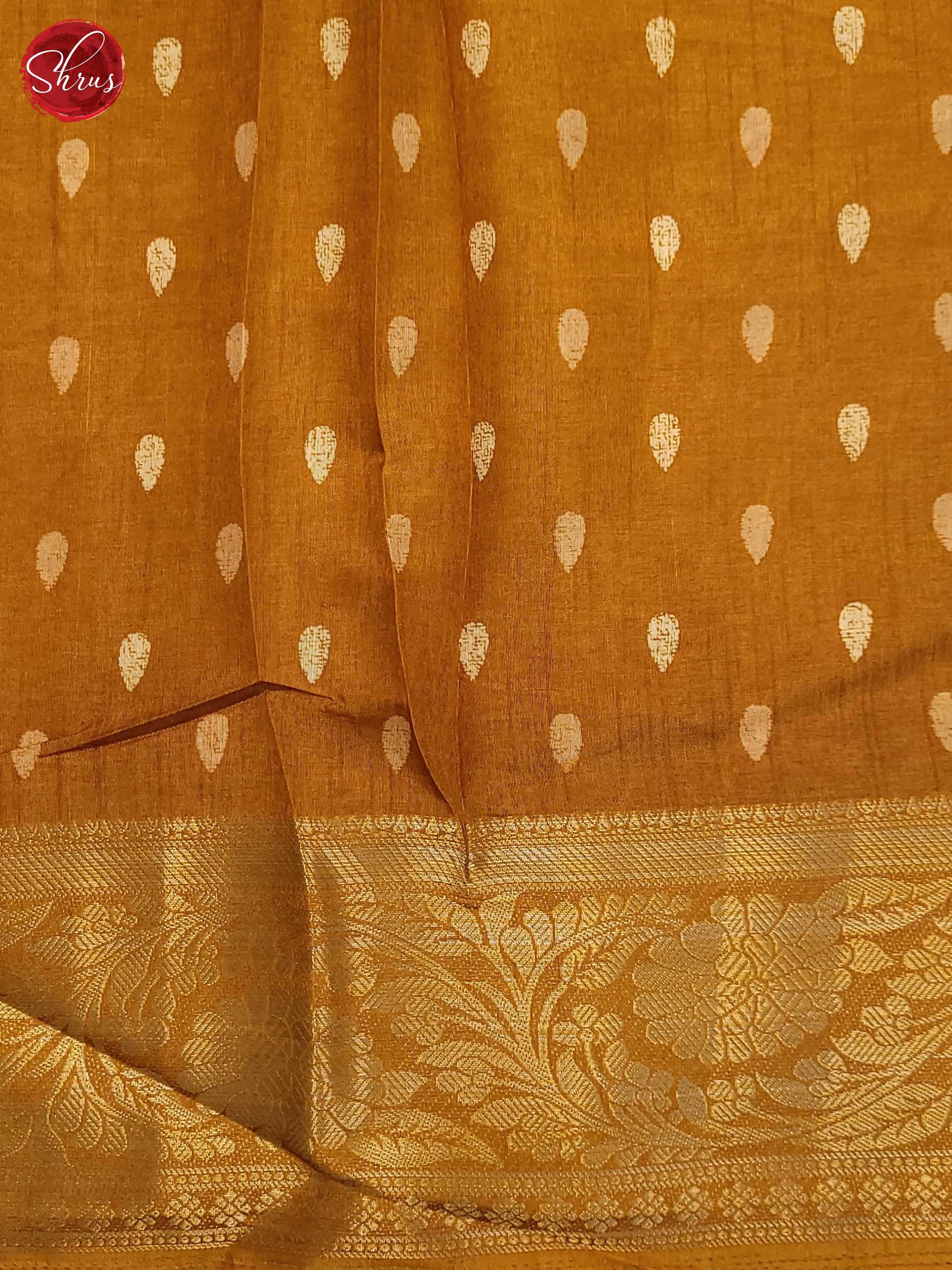 Mustard(Single Tone) - Semi Crepe Saree - Shop on ShrusEternity.com