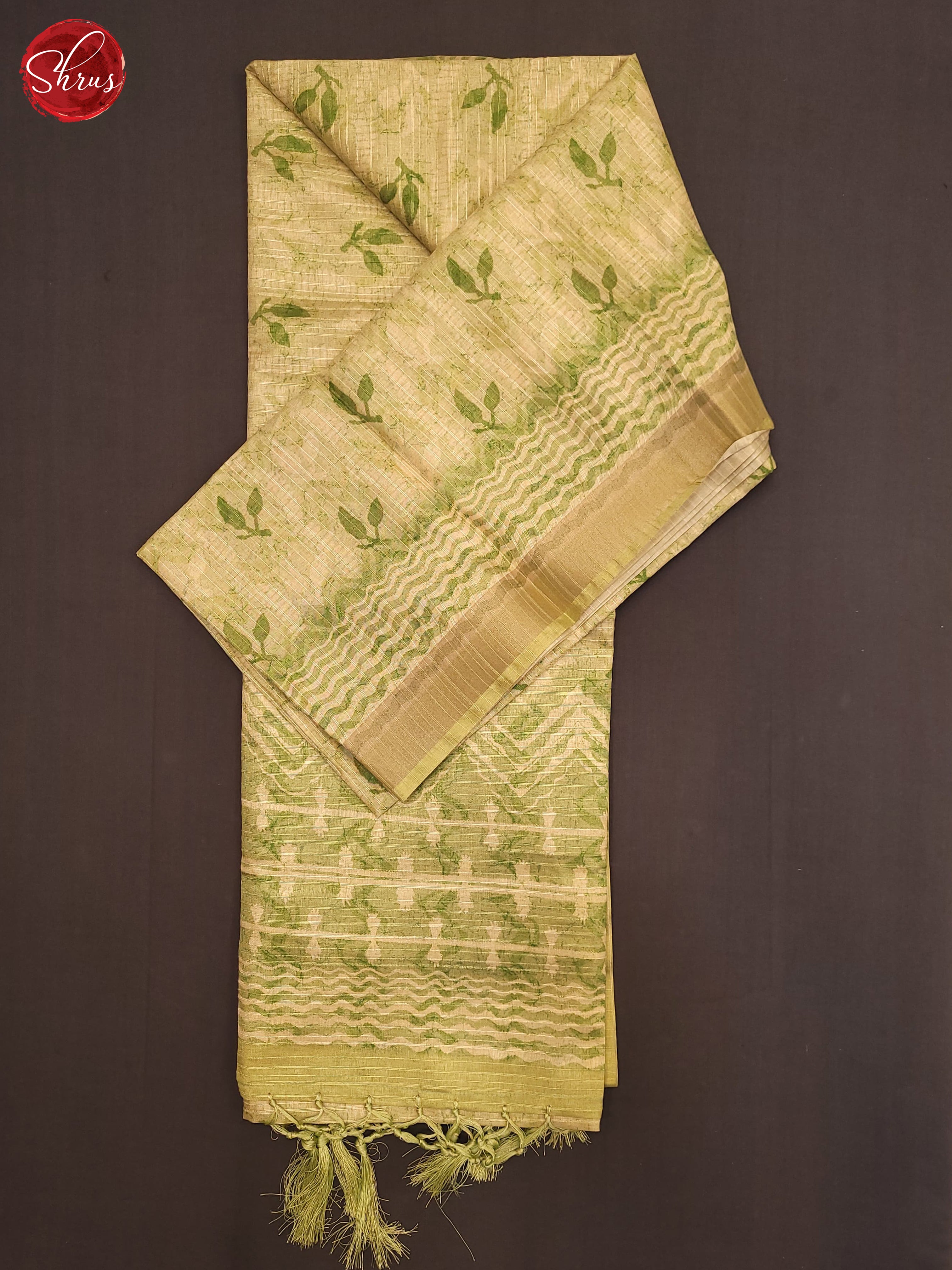 Green(Single Tone) - Semi Tussar Saree - Shop on ShrusEternity.com