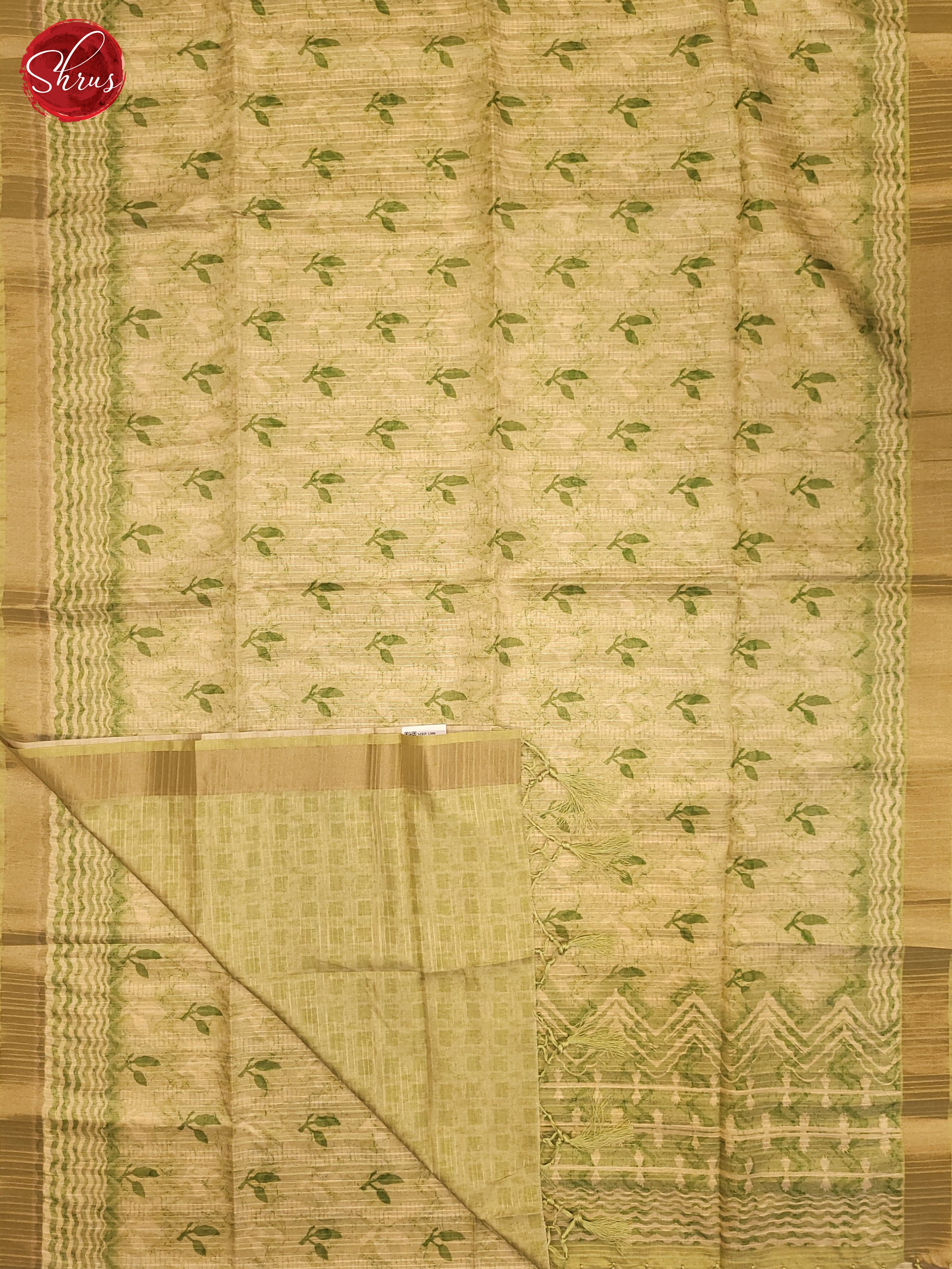 Green(Single Tone) - Semi Tussar Saree - Shop on ShrusEternity.com