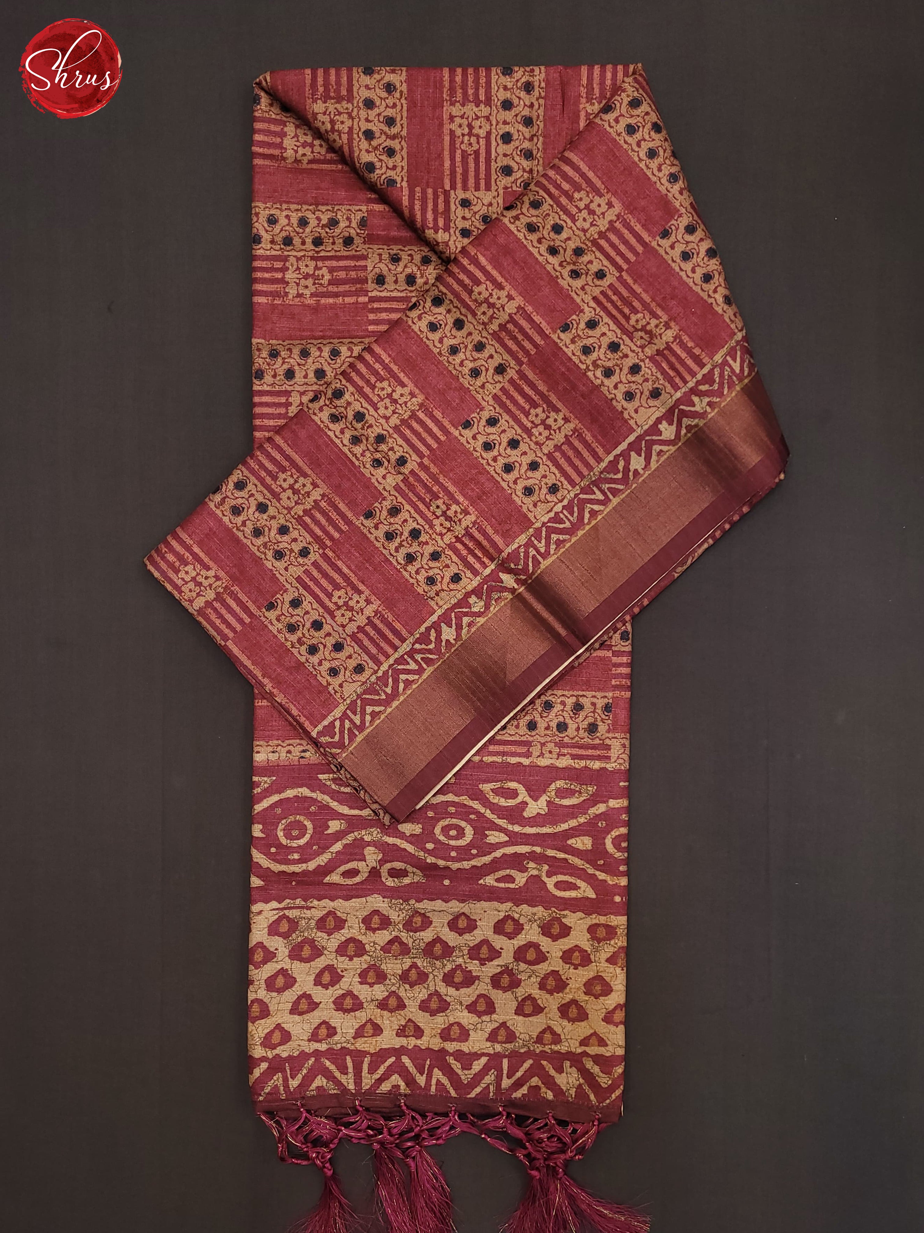 Majenta Pink(Single Tone) - Semi Tussar Saree - Shop on ShrusEternity.com