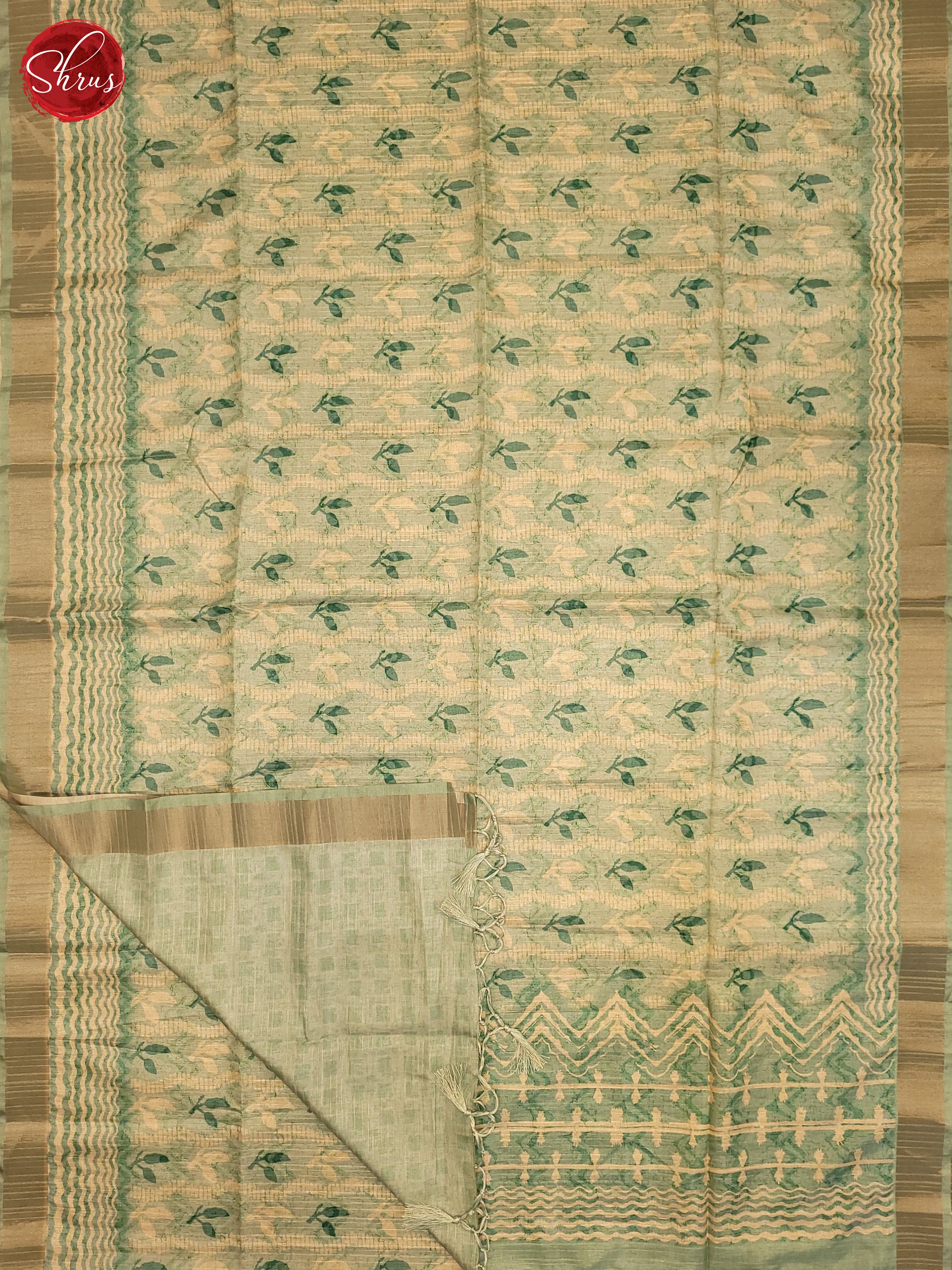 Green(Single Tone)- Semi Tussar Saree - Shop on ShrusEternity.com