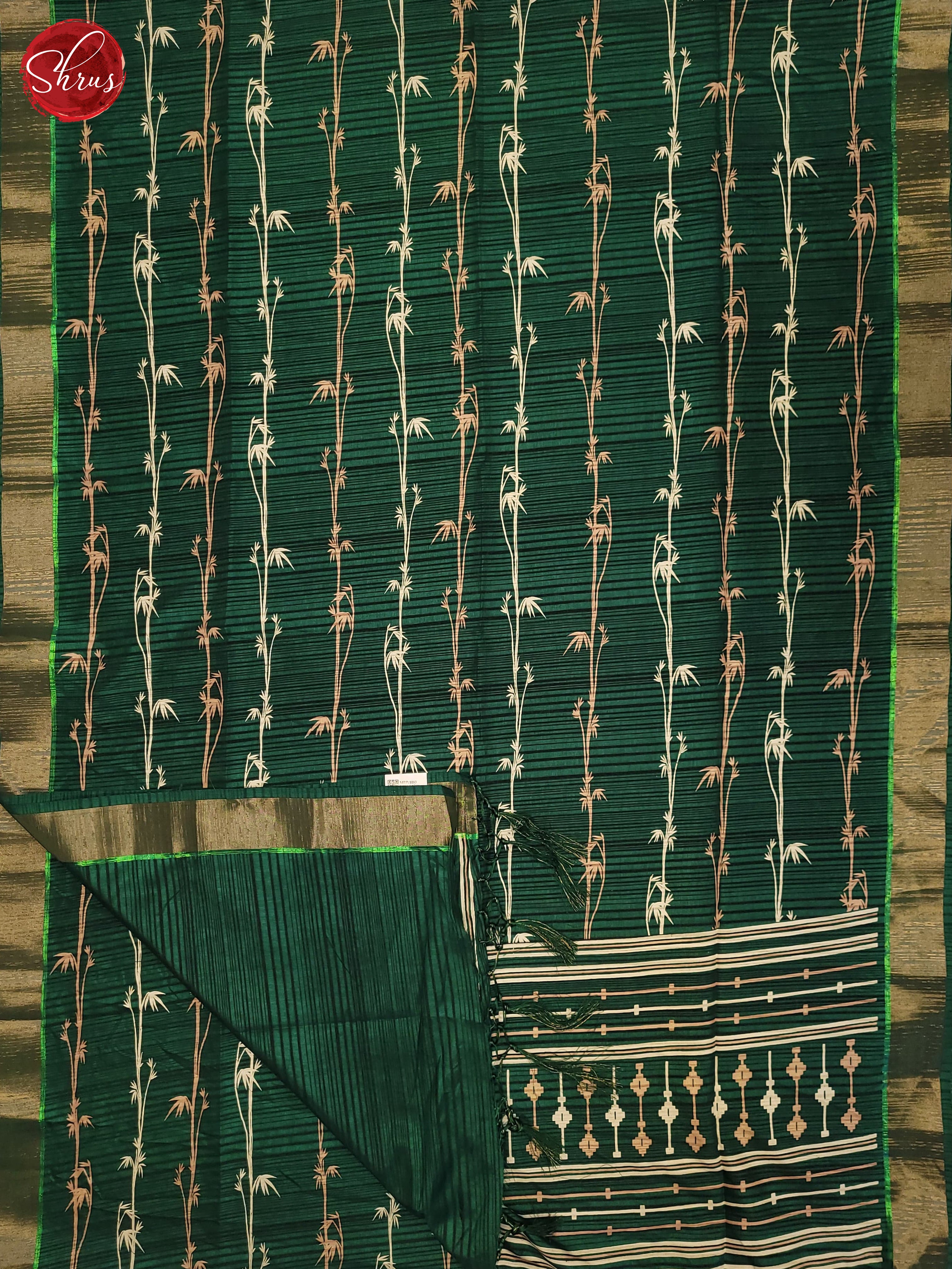 Green(Single Tone) - Semi Tussar Saree - Shop on ShrusEternity.com