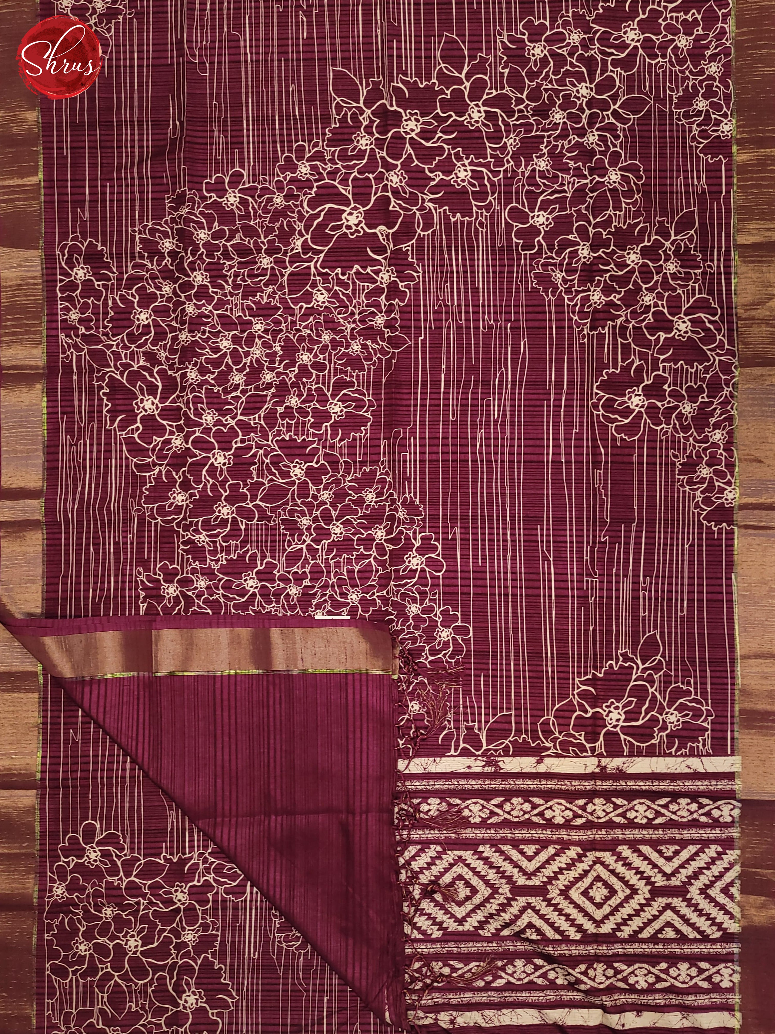 Majenta Pink(Single Tone)- Semi Tussar Saree - Shop on ShrusEternity.com