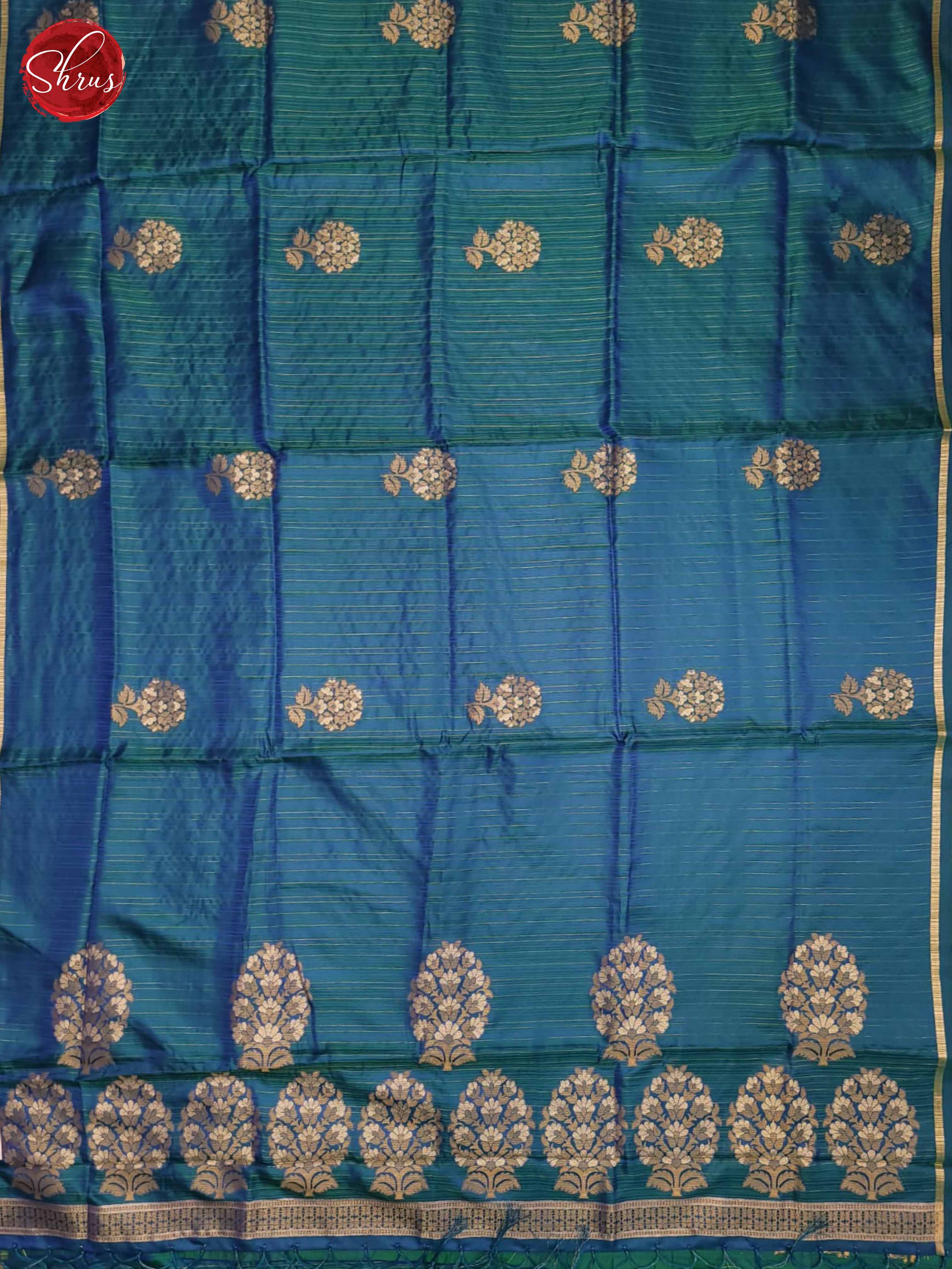 Blue(Single tOne)- Soft Silk Half-pure Saree - Shop on ShrusEternity.com