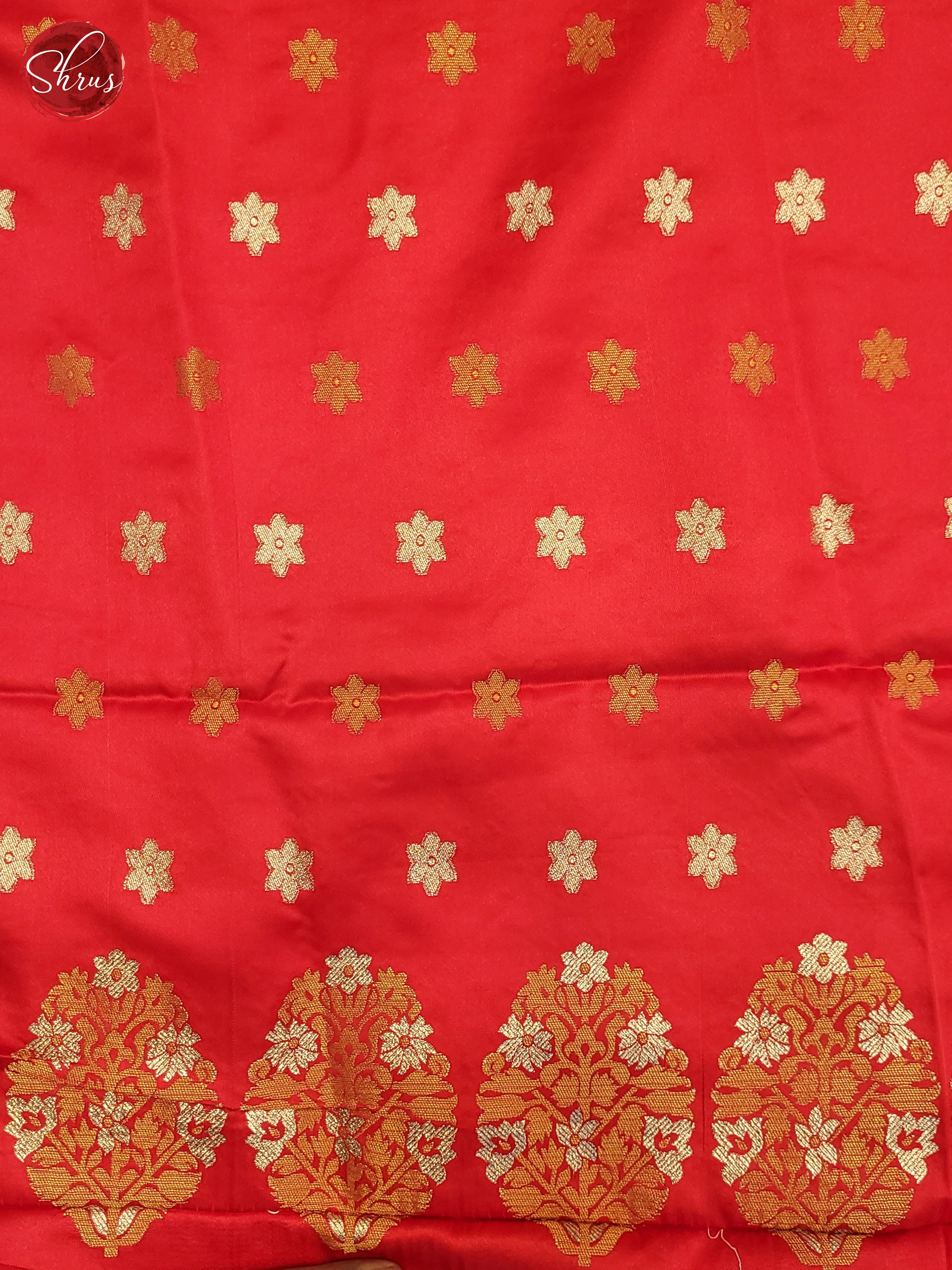Pinkish red(Single Tone)- Soft Silk Half-pure Saree - Shop on ShrusEternity.com