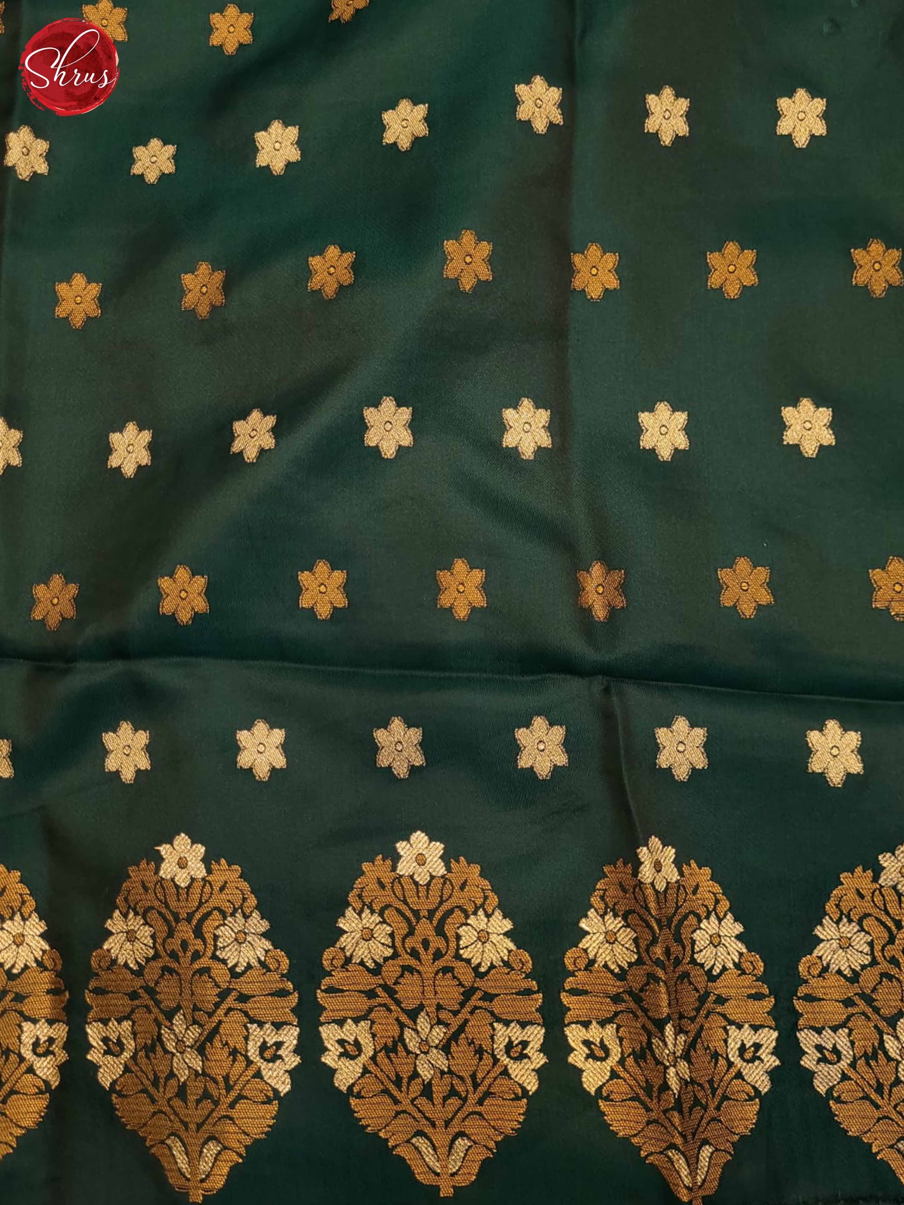 Green(Single Tone)- Soft Silk Half-pure Saree - Shop on ShrusEternity.com