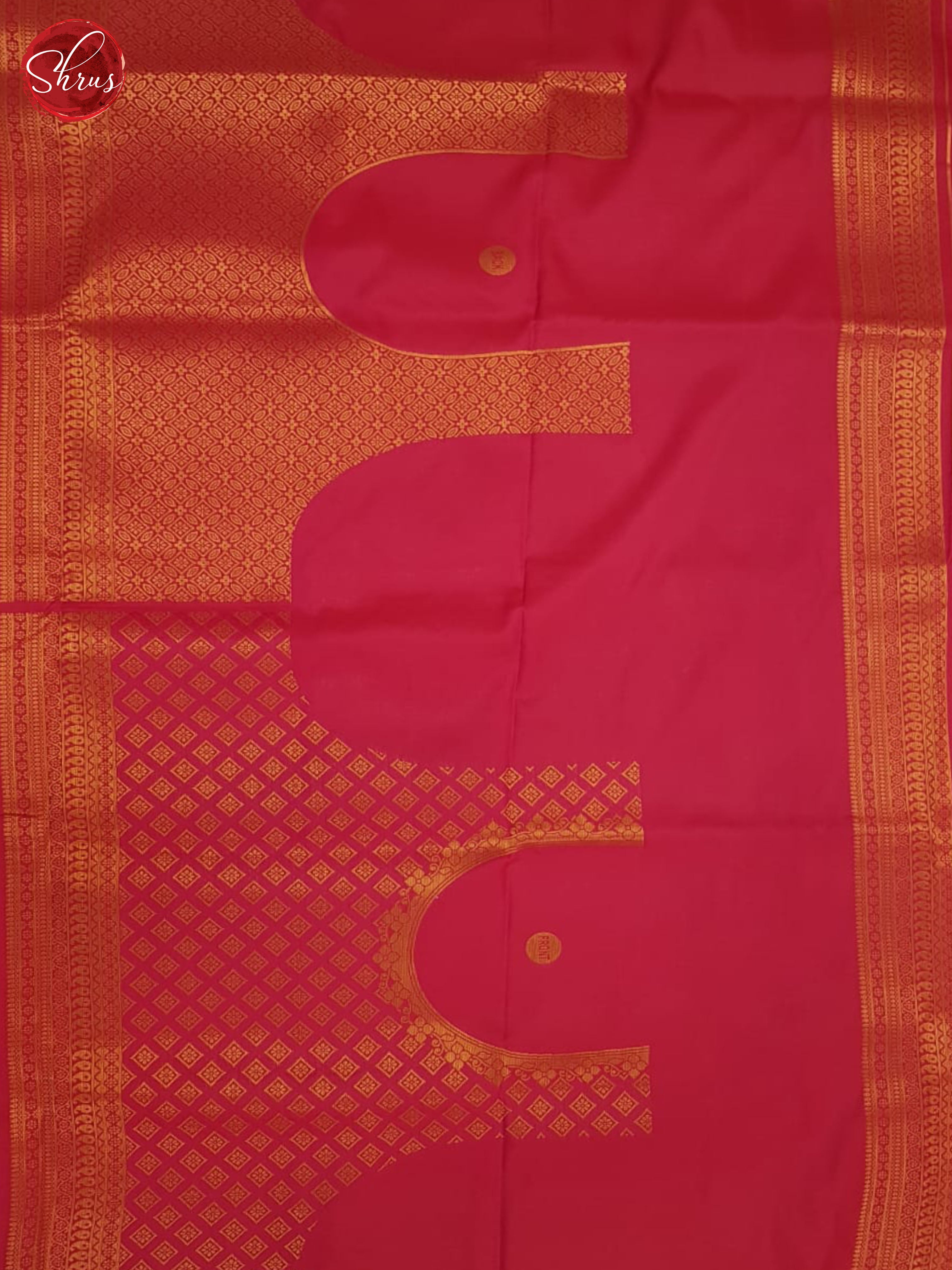 Pink(single tone)- Semi kanchipuram saree - Shop on ShrusEternity.com