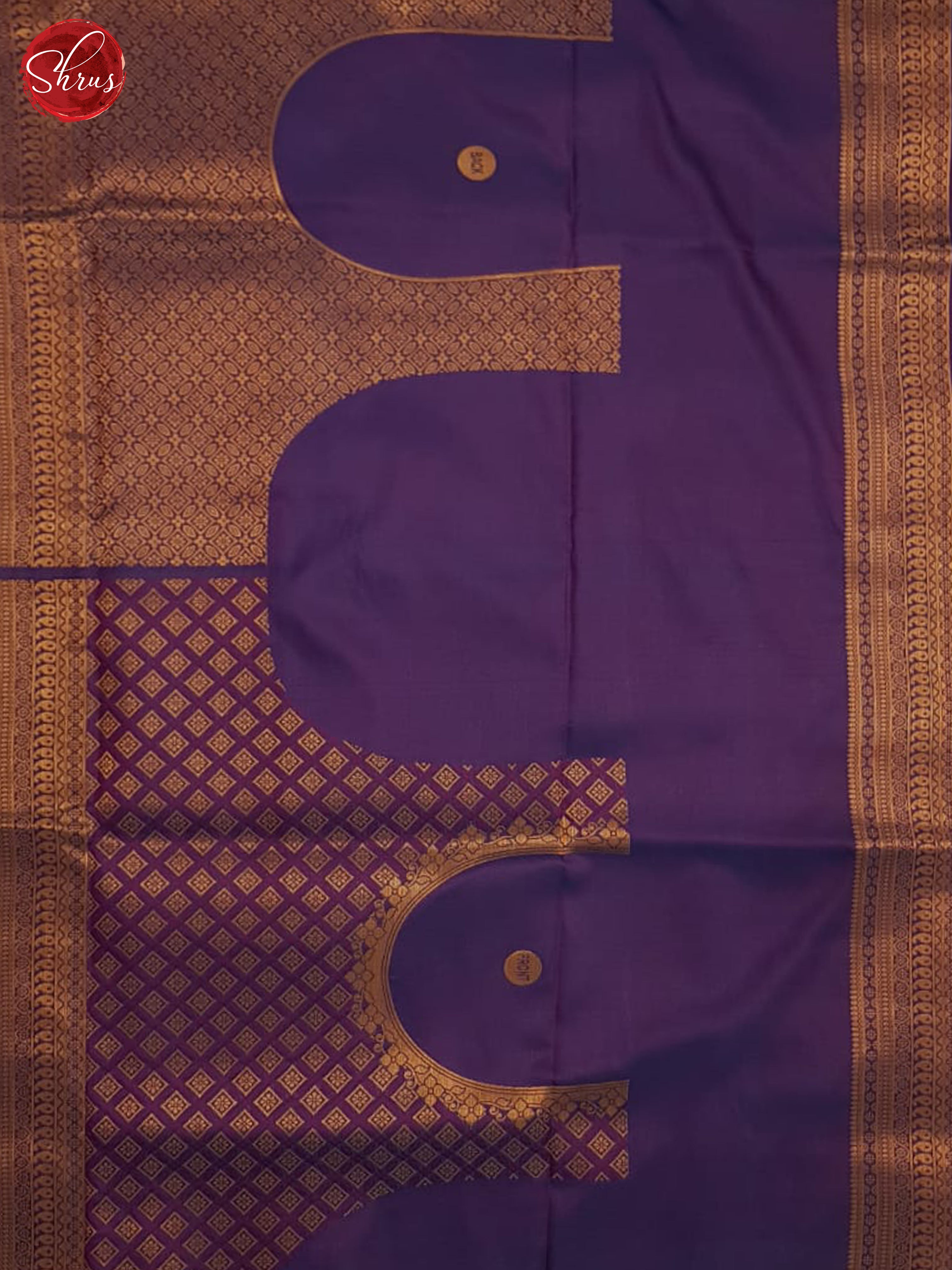 Purple(single tone) - Semi Kanchipuram Saree - Shop on ShrusEternity.com