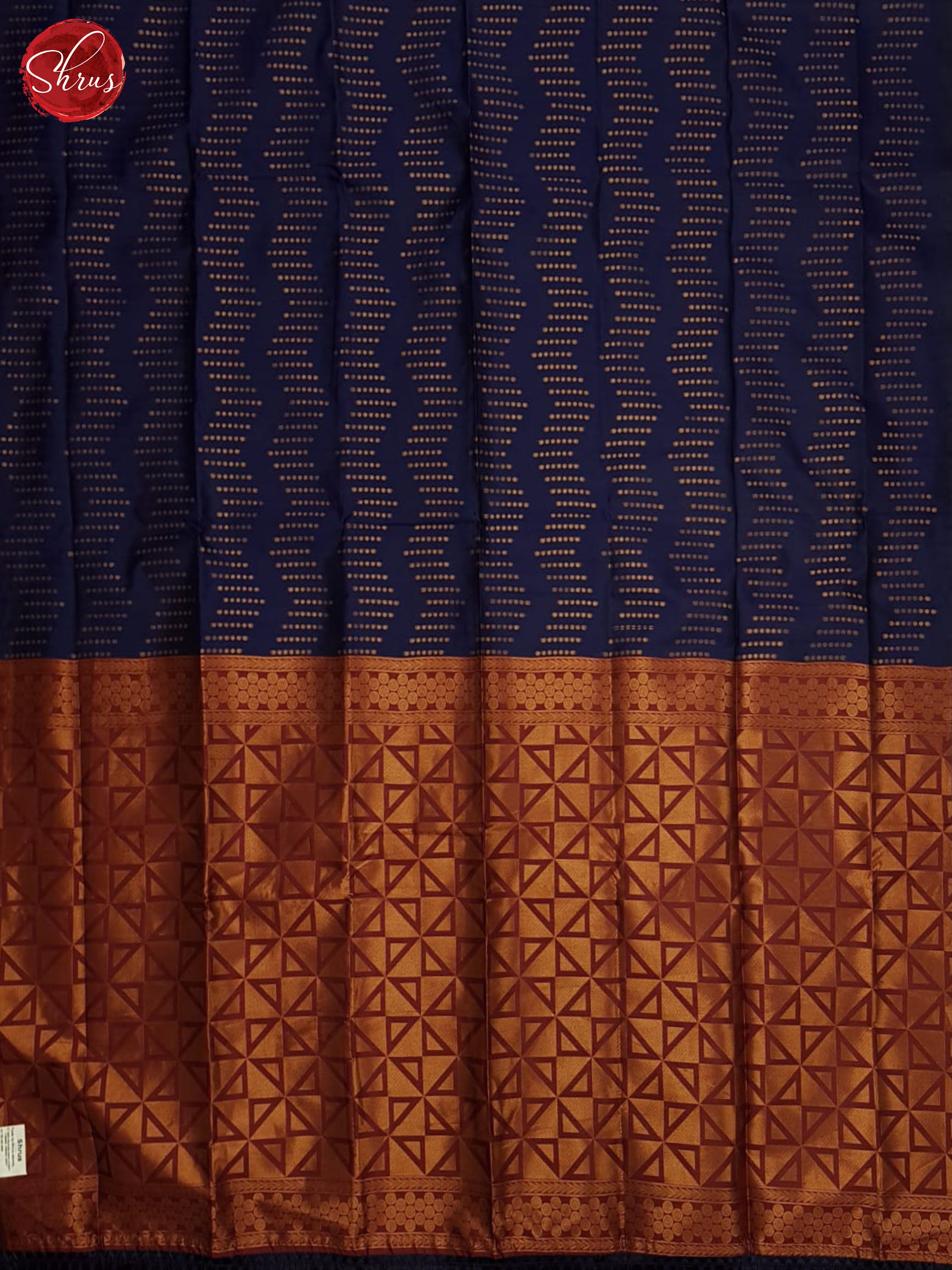 Blue and Maroon-Semi soft silk saree - Shop on ShrusEternity.com