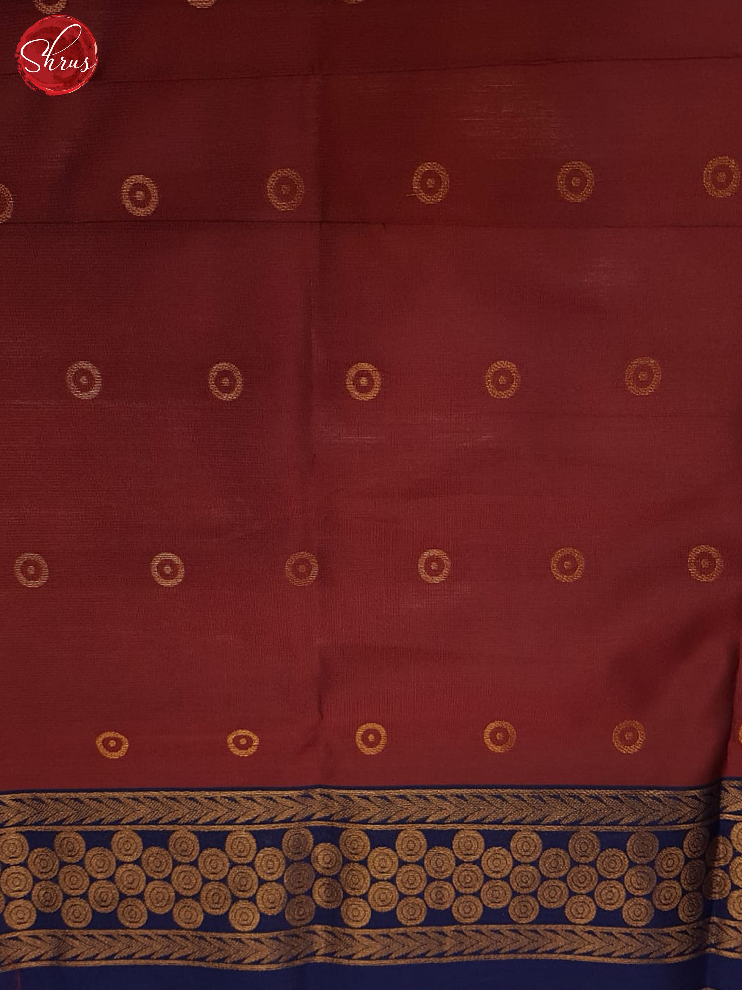 Blue and Maroon-Semi soft silk saree - Shop on ShrusEternity.com