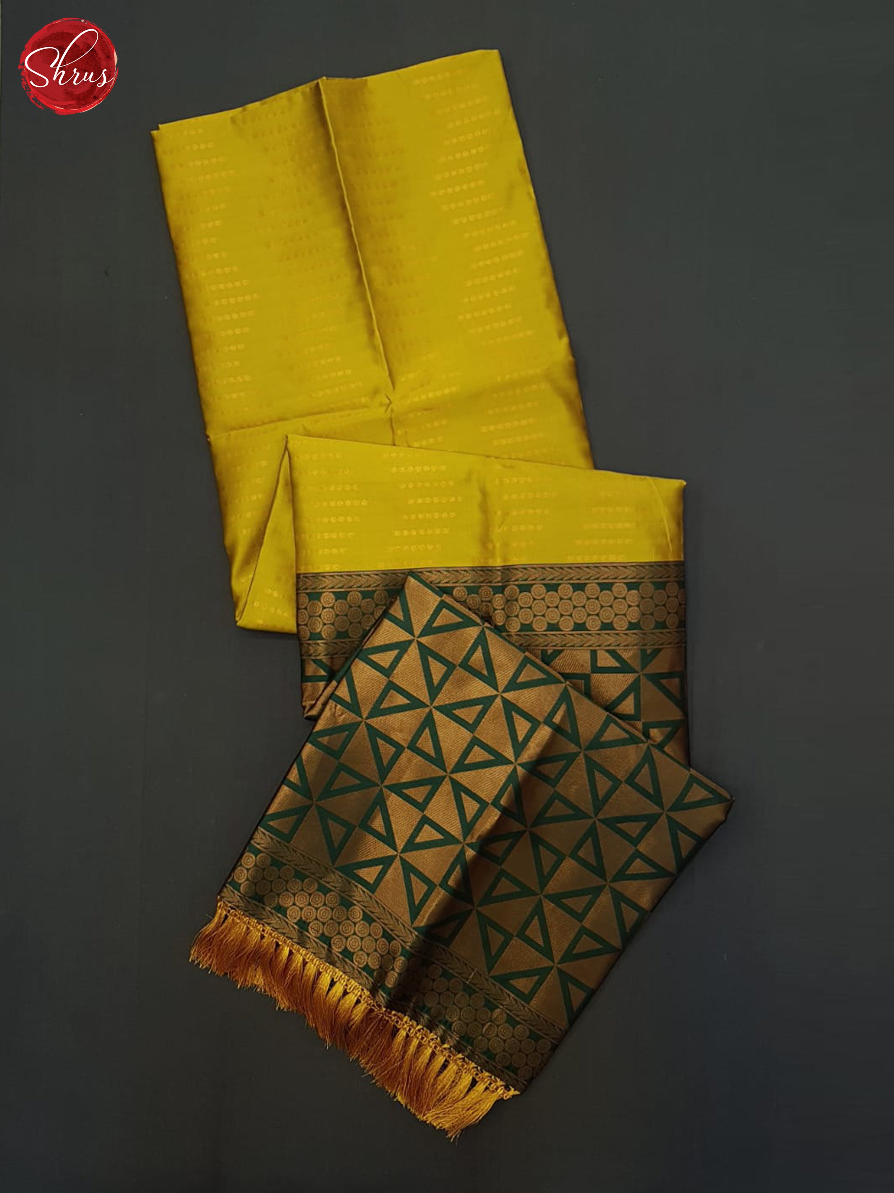 Mustard & Green- Semi Softsilk Saree - Shop on ShrusEternity.com