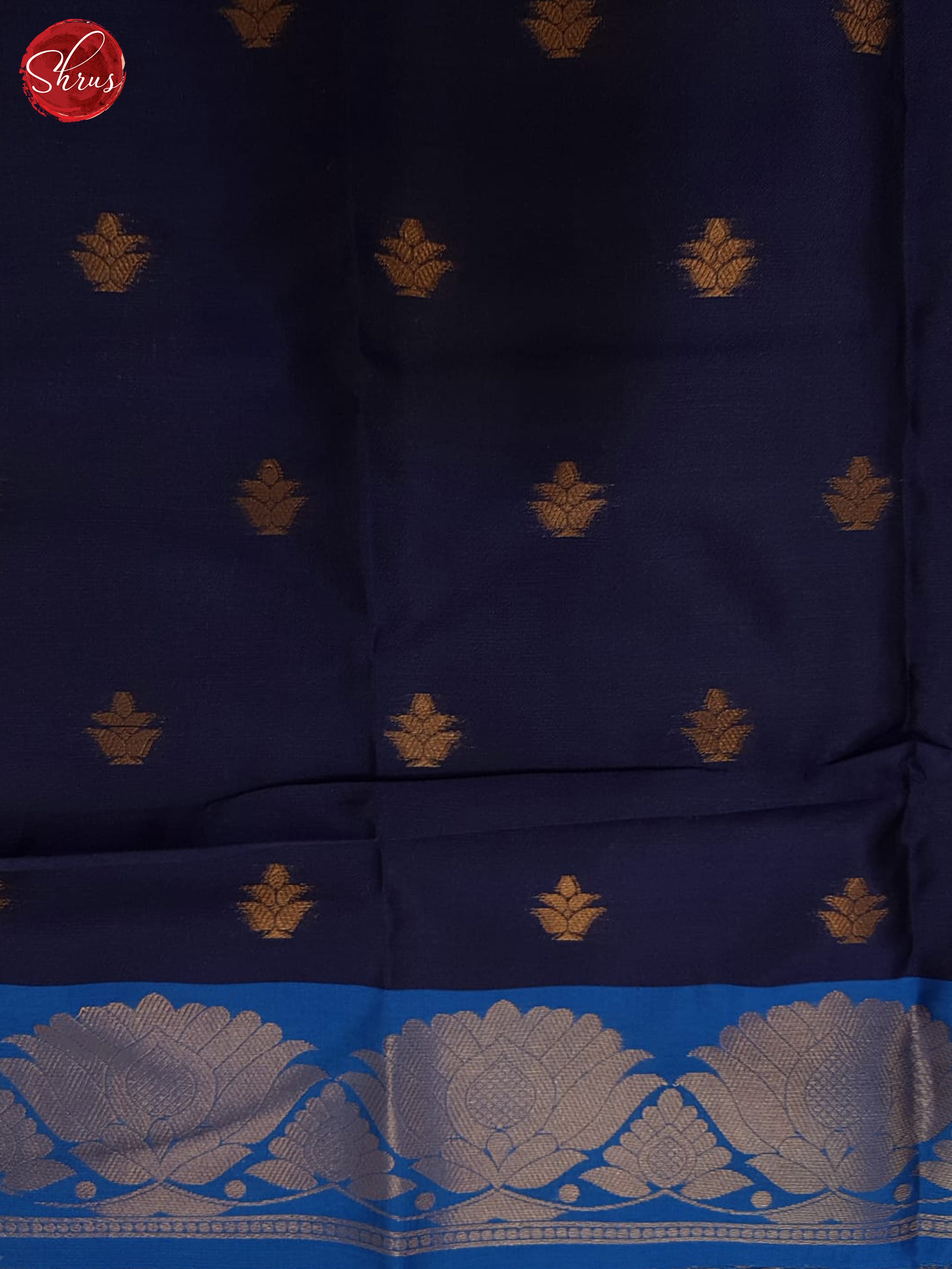 Blue & Navy Blue- Semi Softsilk Saree - Shop on ShrusEternity.com