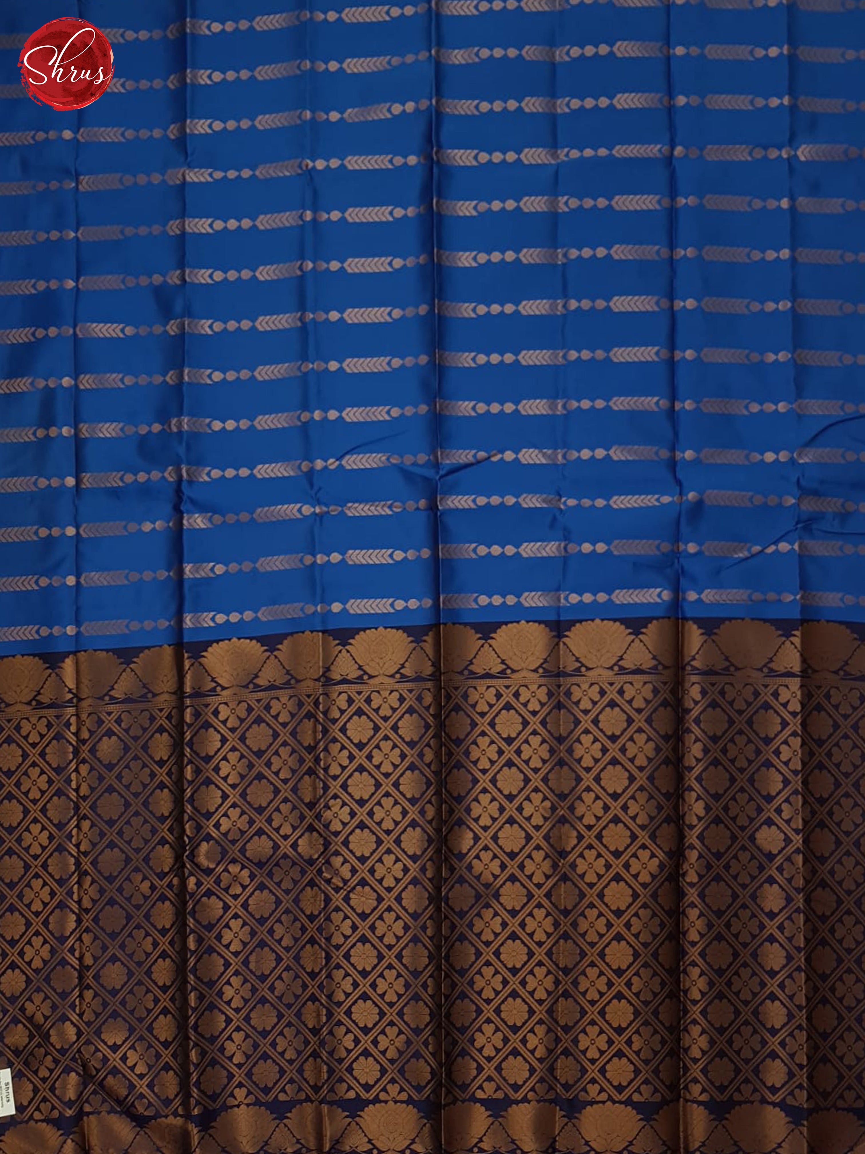 Blue & Navy Blue- Semi Softsilk Saree - Shop on ShrusEternity.com