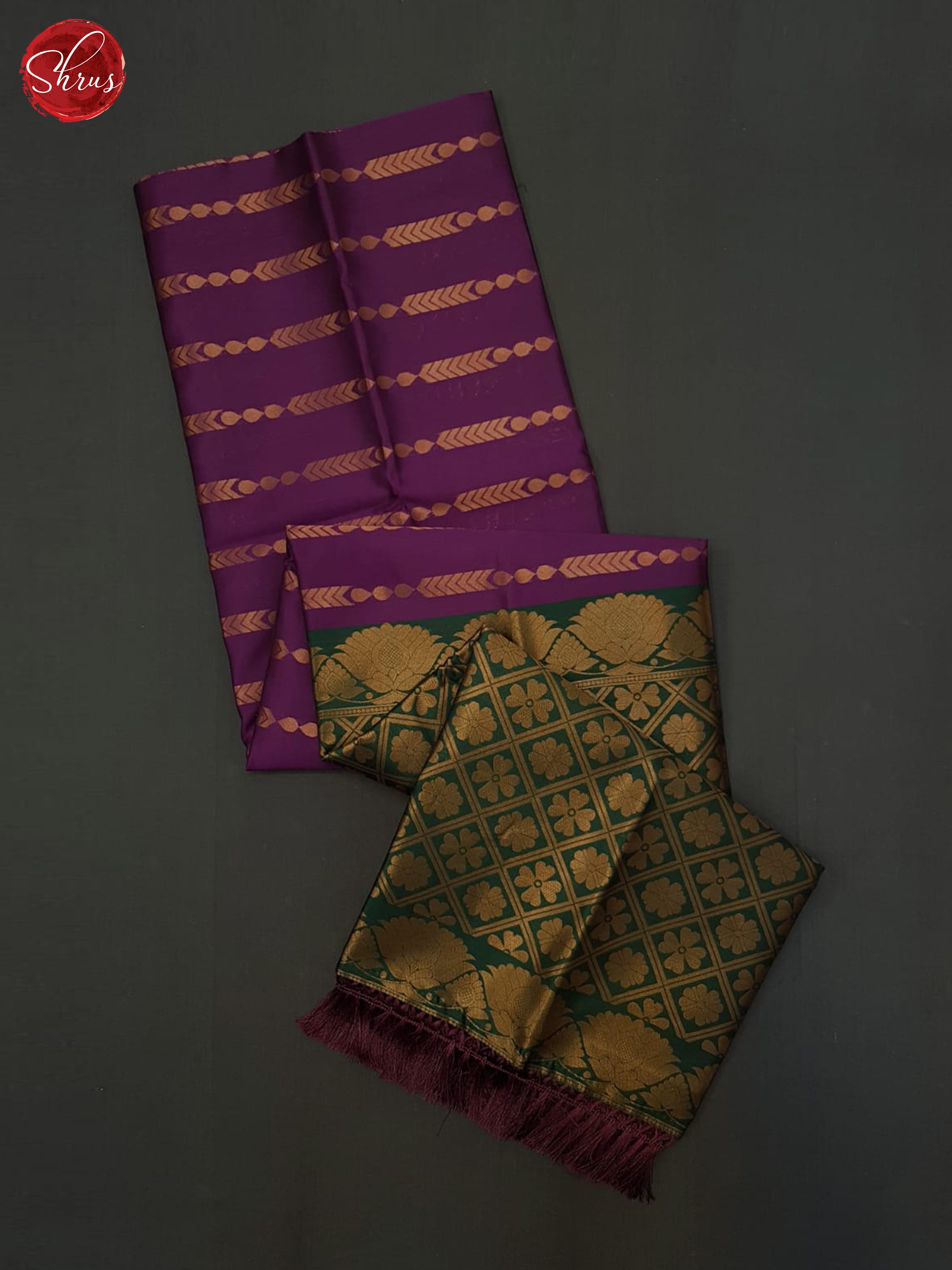 Purple And Green- Semi Soft Silk Saree - Shop on ShrusEternity.com