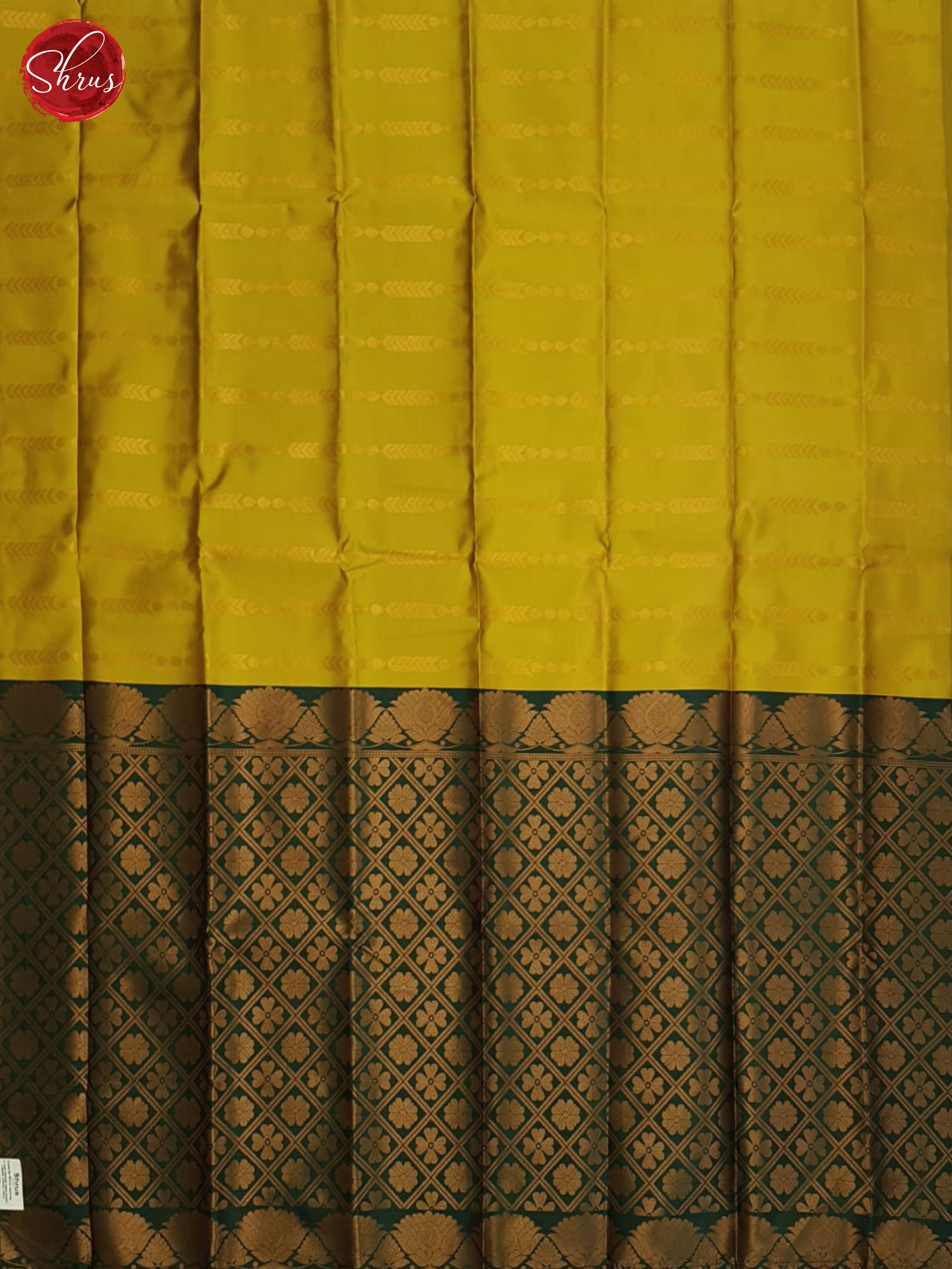 Mustard And Green- Semi soft silk saree - Shop on ShrusEternity.com