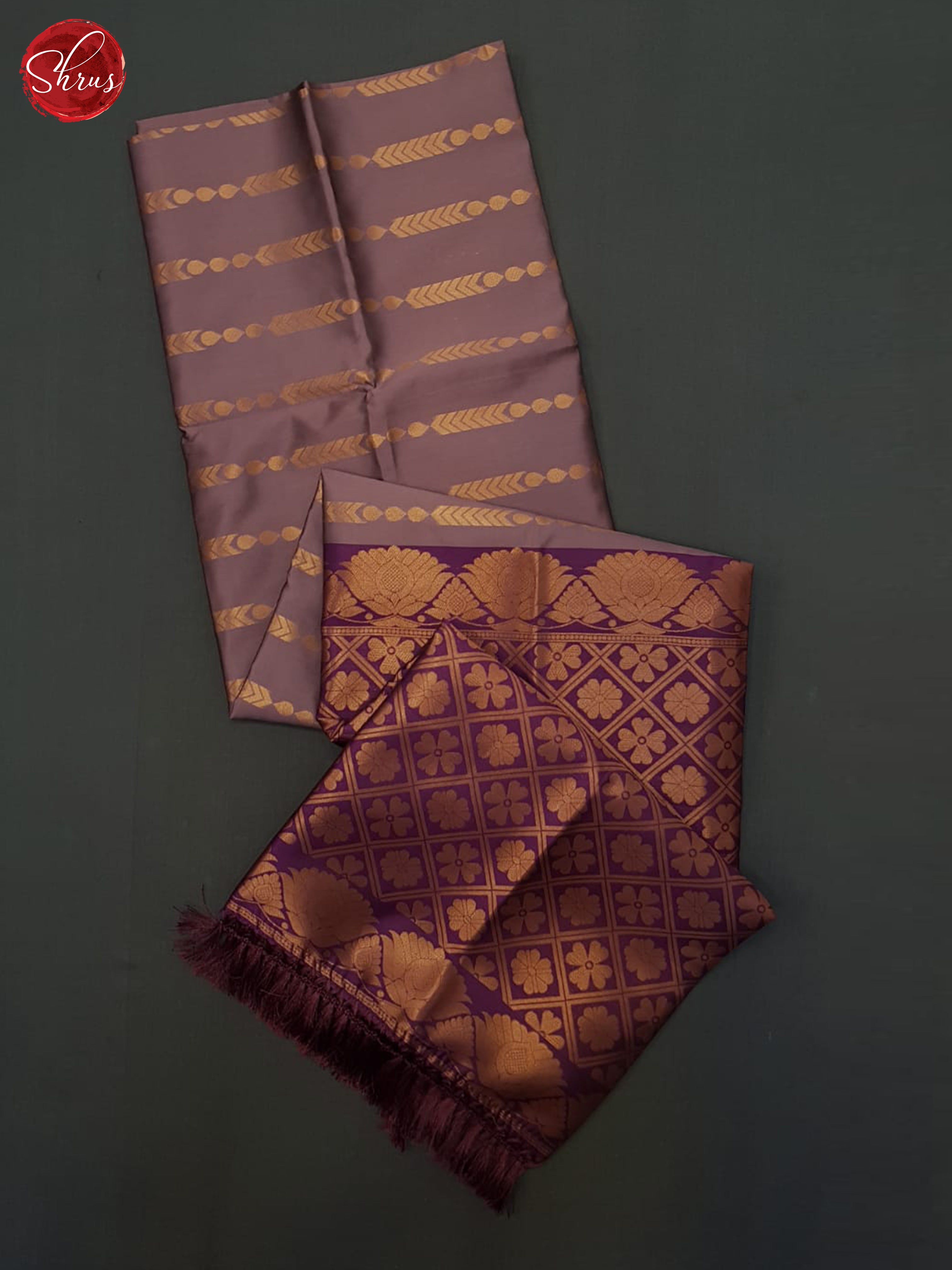 Dusty Onion Pink & Wine - Semi Softsilk Saree - Shop on ShrusEternity.com