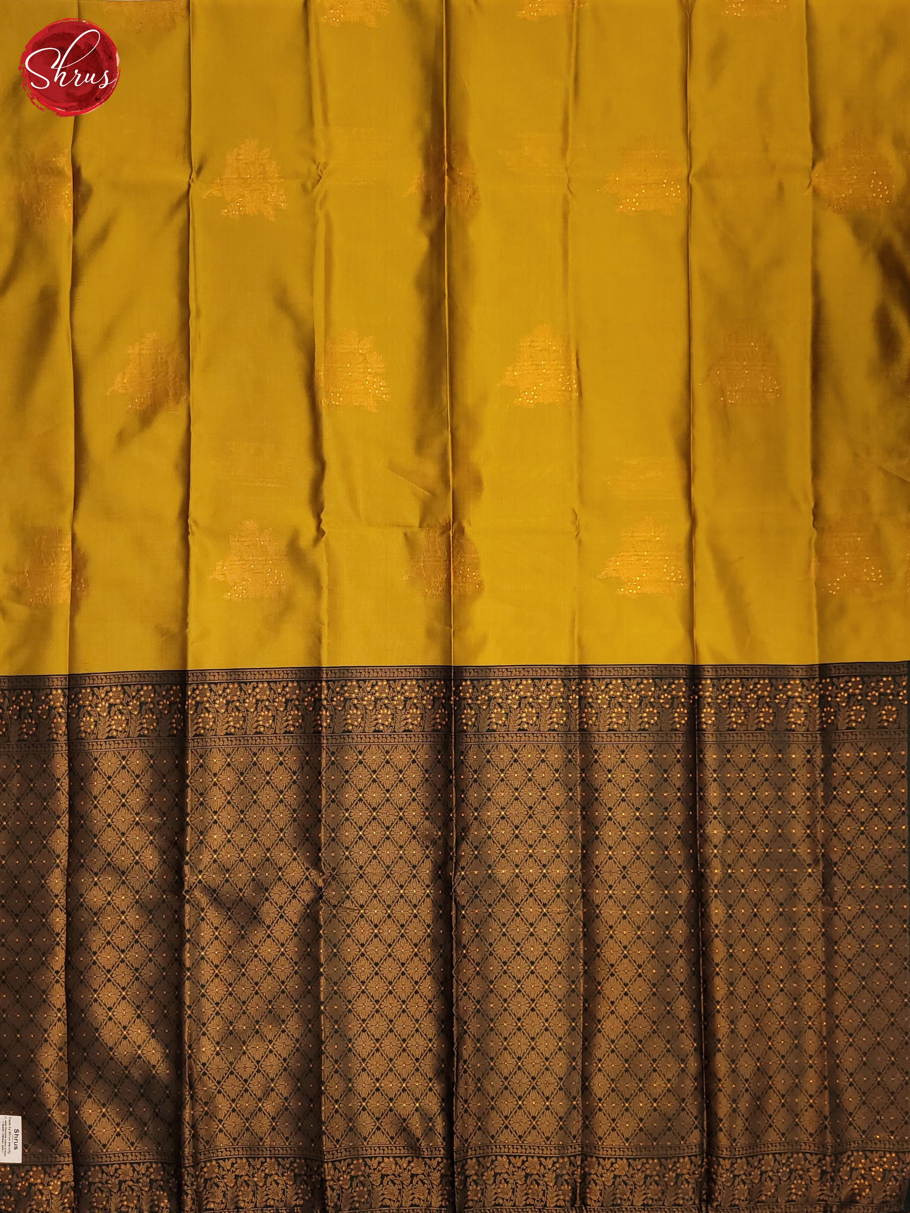 Mustard and Bottle green - Semi Soft Silk Saree - Shop on ShrusEternity.com