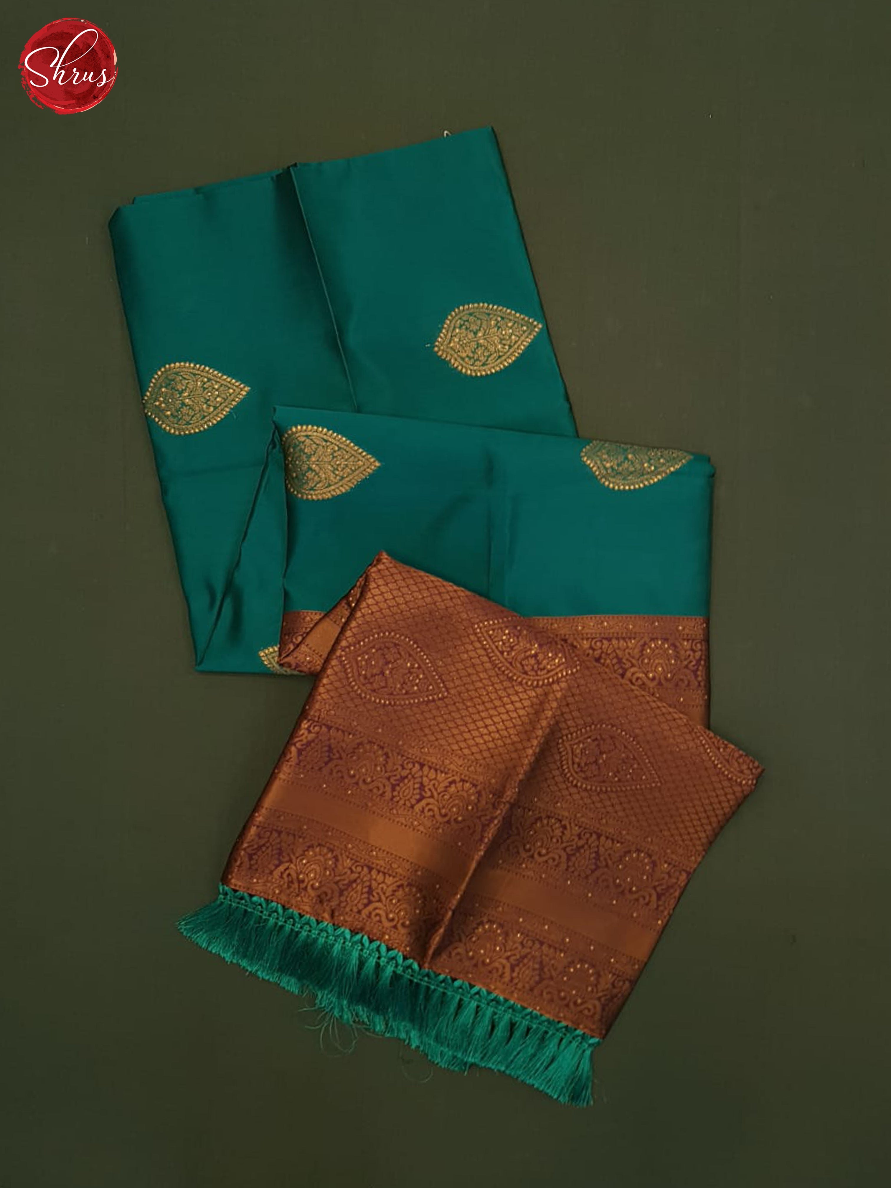 Green And Wine-Semi soft silk saree - Shop on ShrusEternity.com