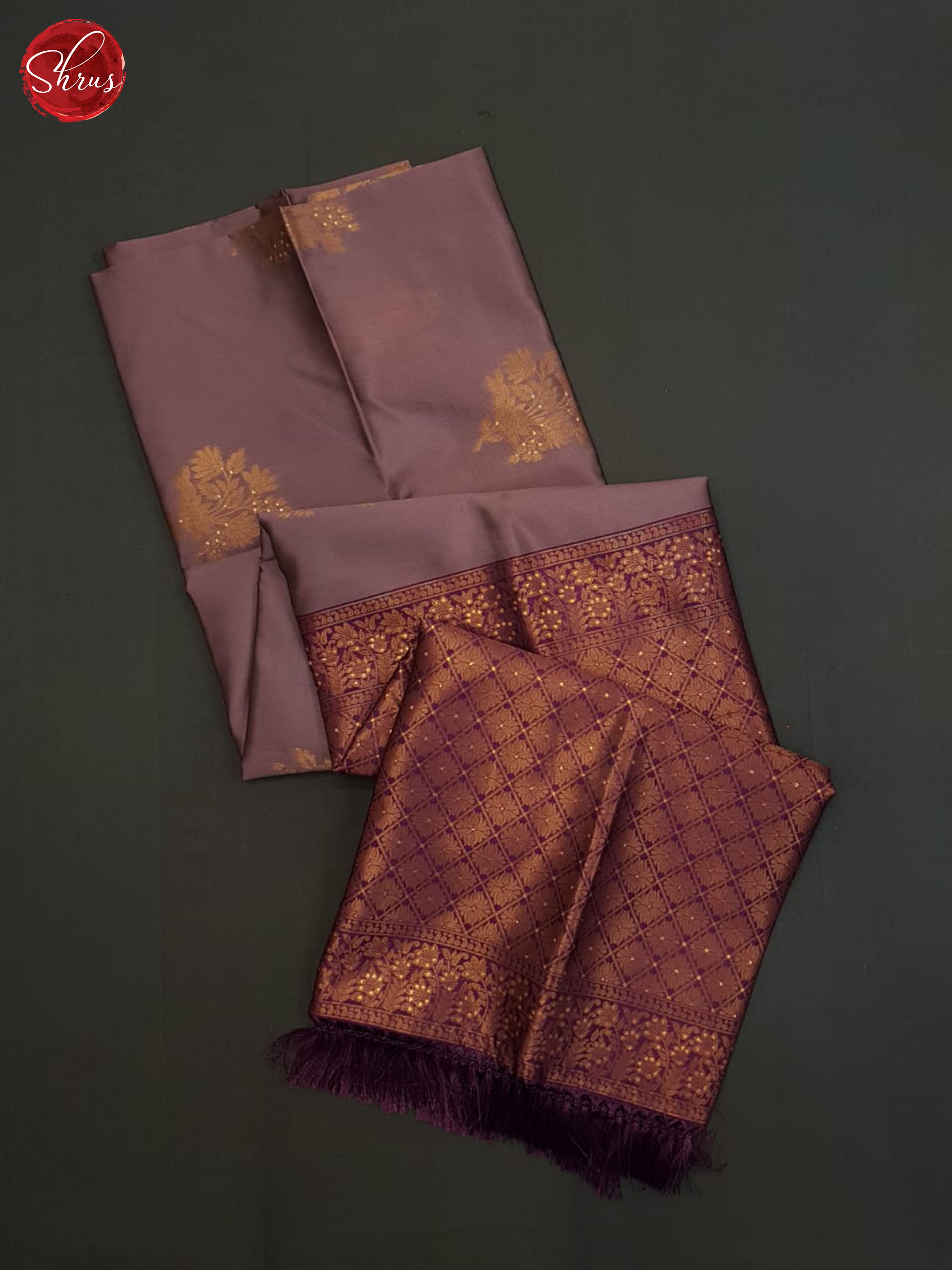 Dusty Wine And Wine- Semi Soft Silk Saree - Shop on ShrusEternity.com