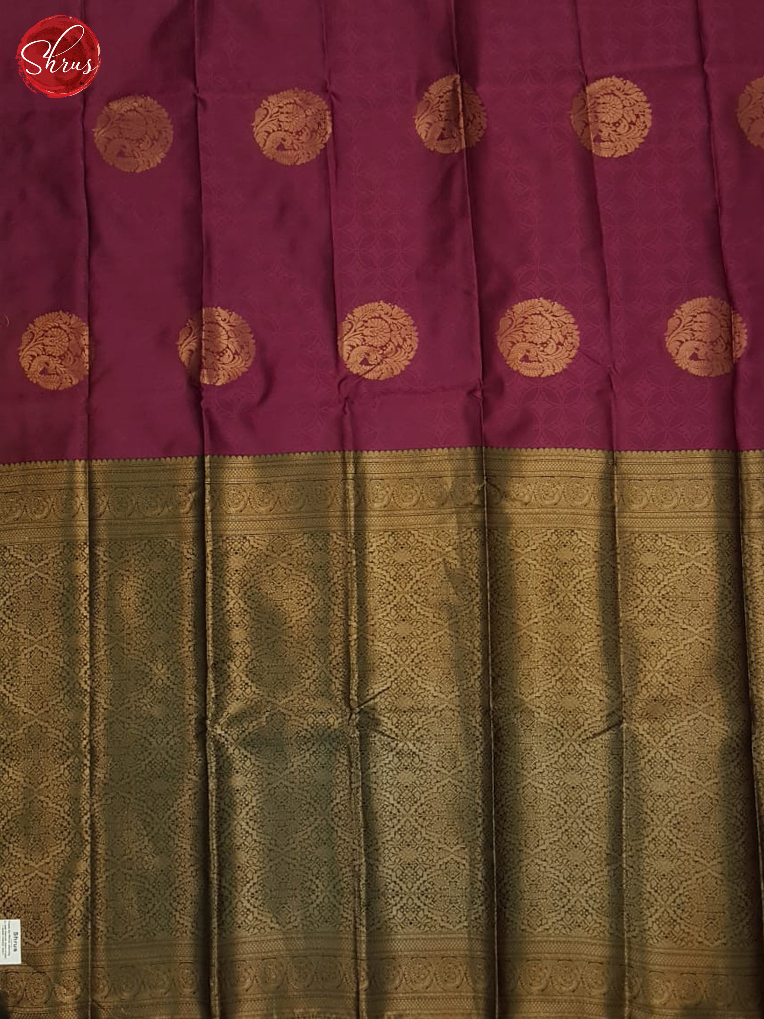 Wine And Green - Semi Soft Silk Saree - Shop on ShrusEternity.com