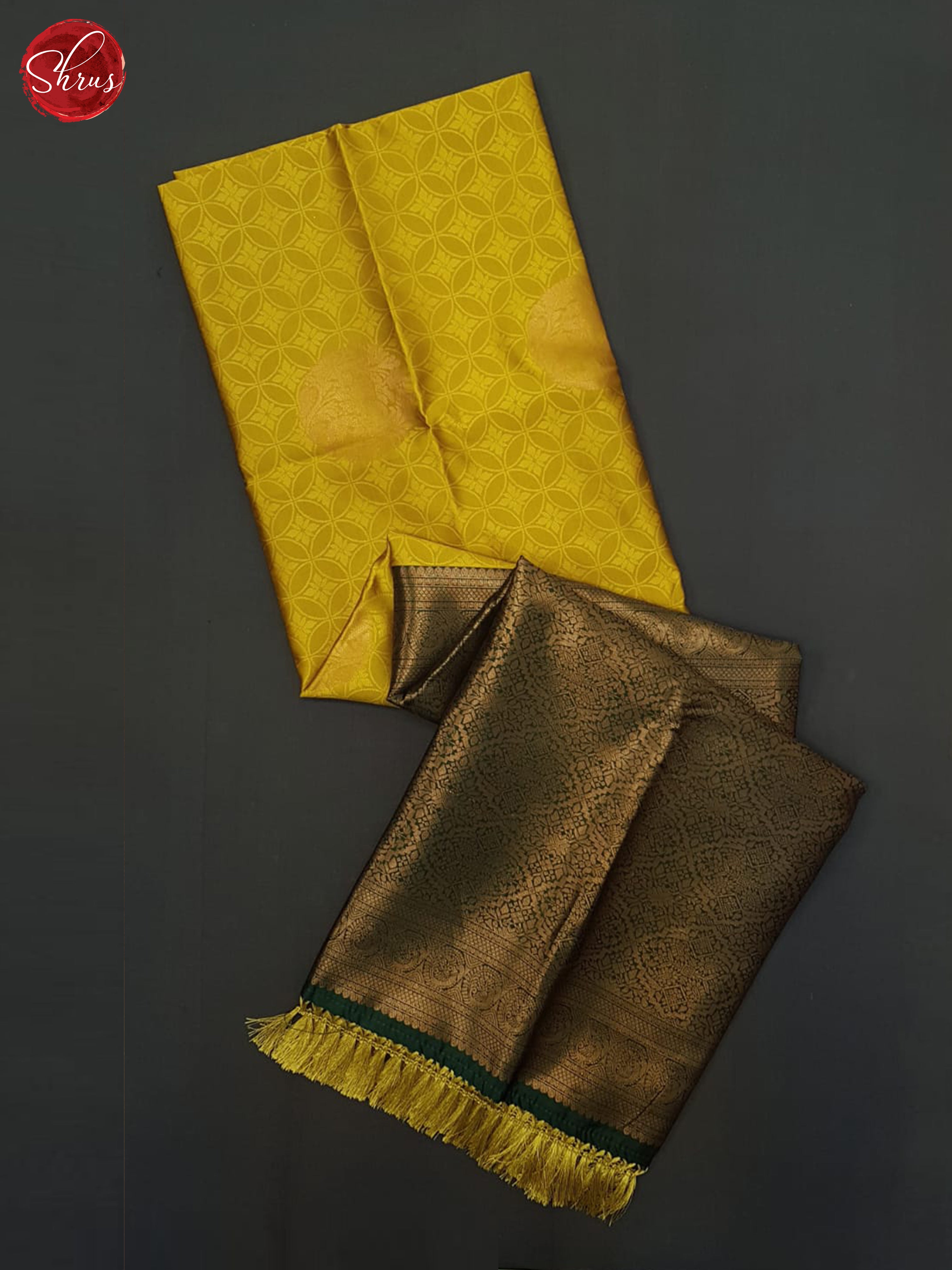 Mustard & Green - Semi Softsilk Saree - Shop on ShrusEternity.com