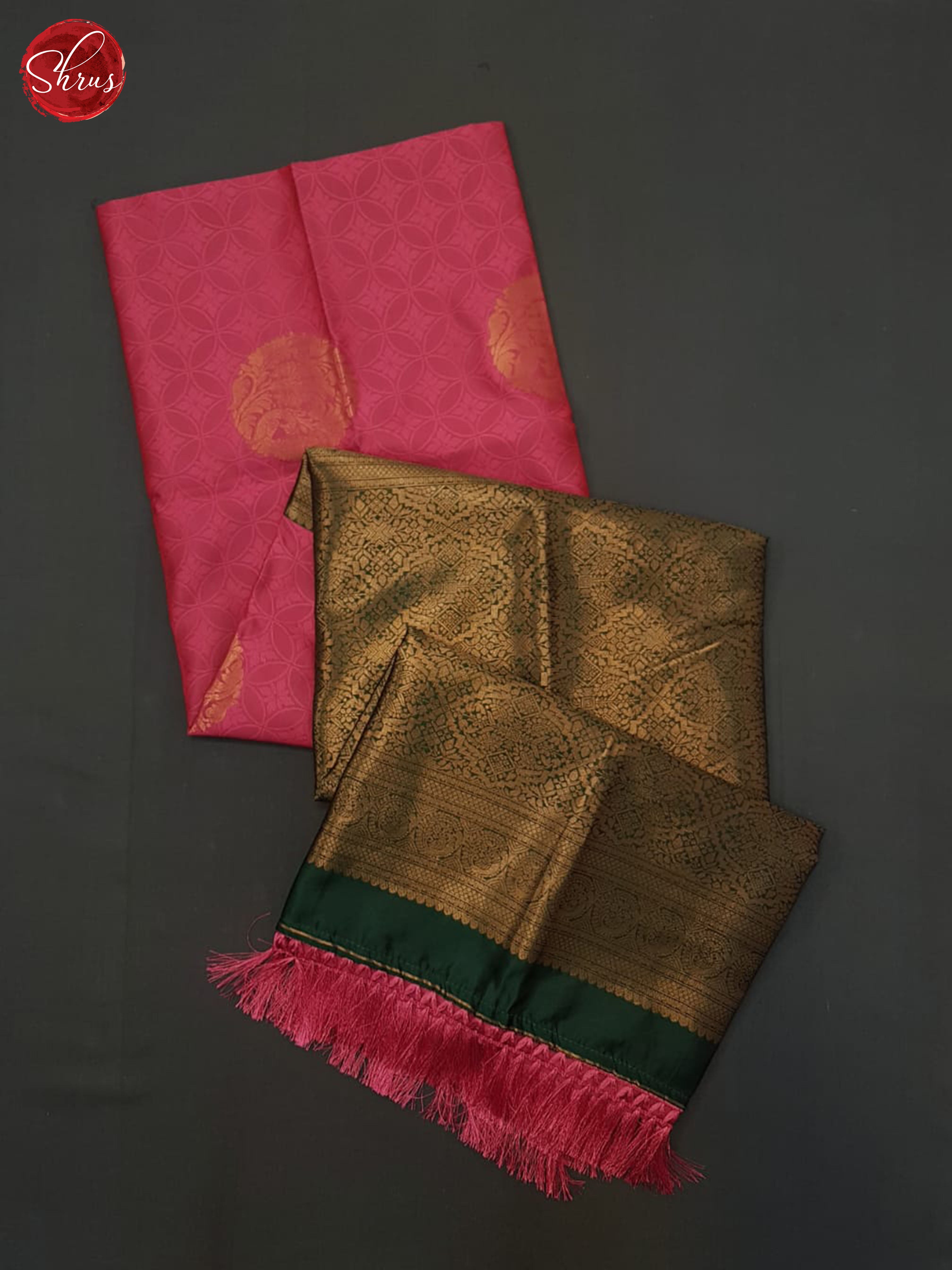 Pink And Green- Semi soft Silk saree - Shop on ShrusEternity.com