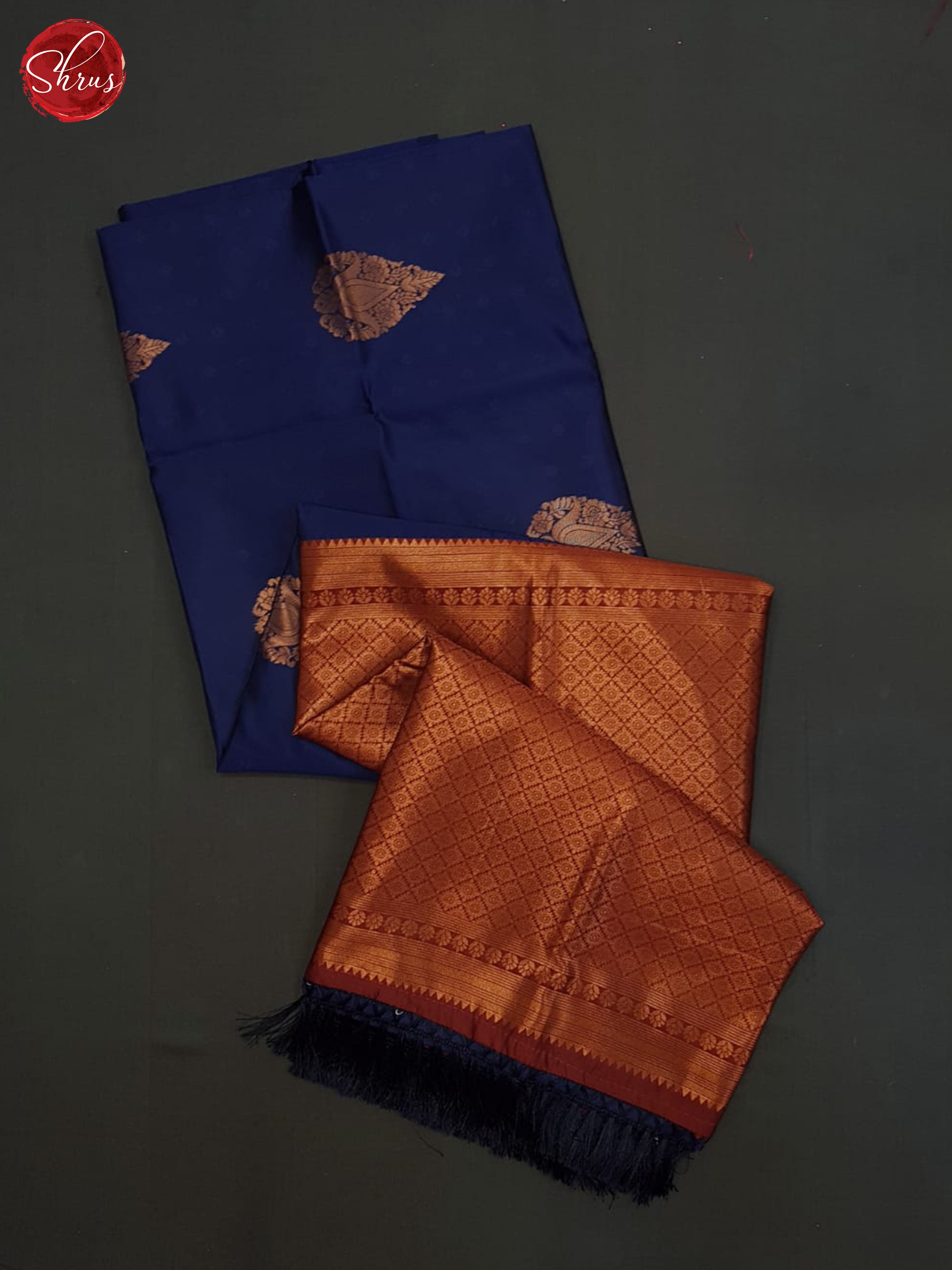 Blue And Araku Maroon- Semi soft silk saree - Shop on ShrusEternity.com