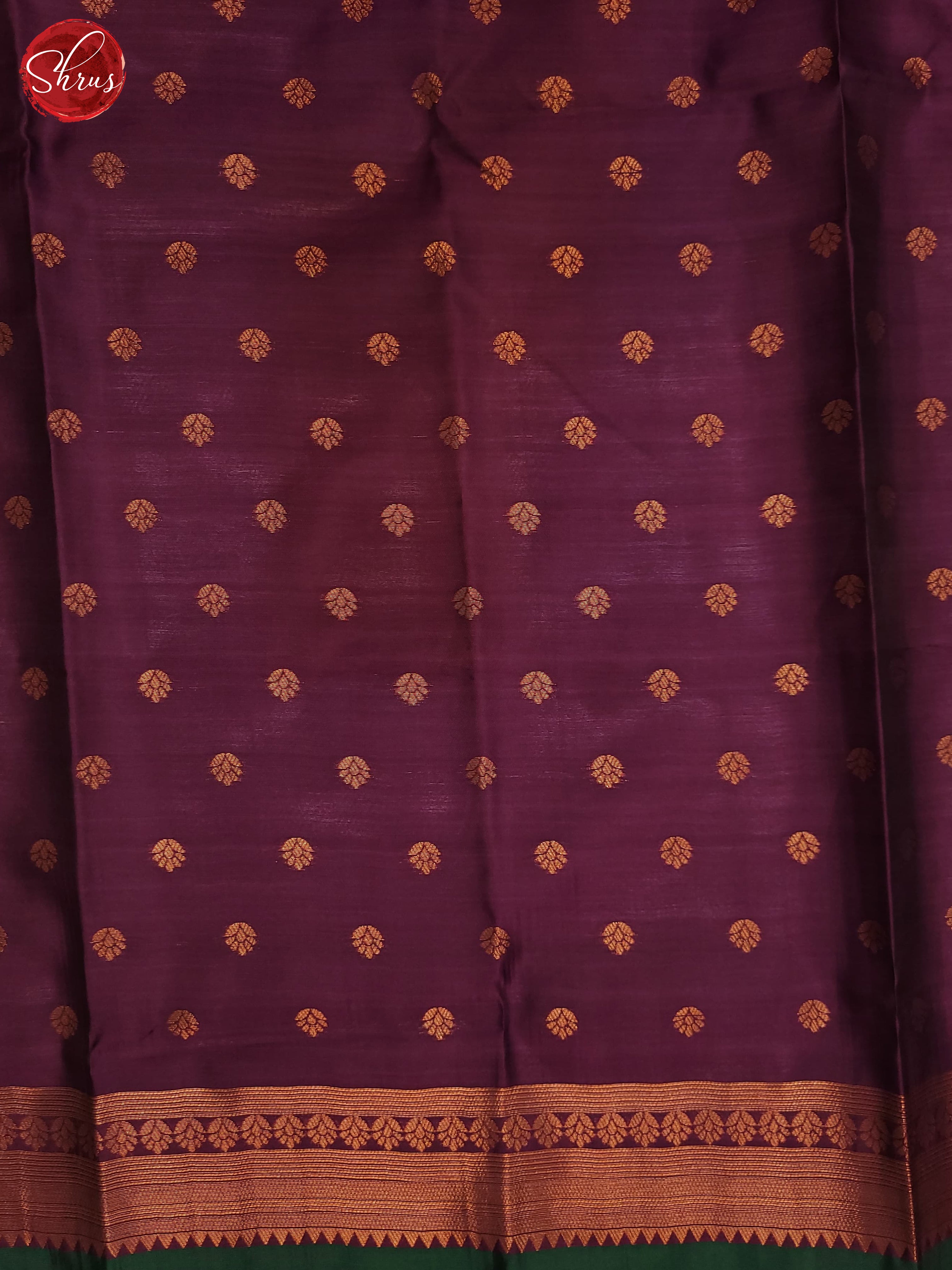 Bottle Green and wine- Semi Soft Silk Saree - Shop on ShrusEternity.com