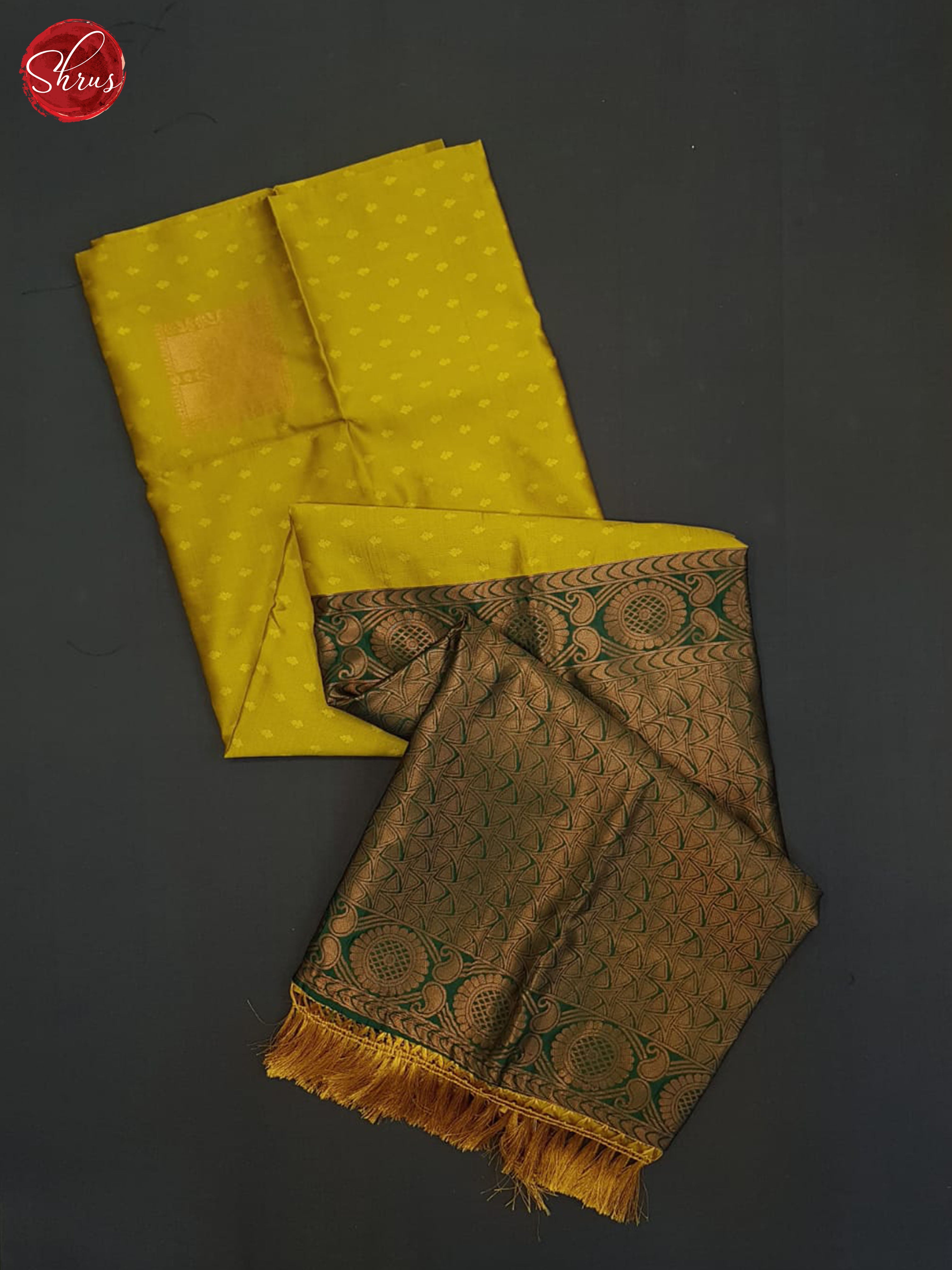 Mustard And Green-Semi soft silk saree - Shop on ShrusEternity.com