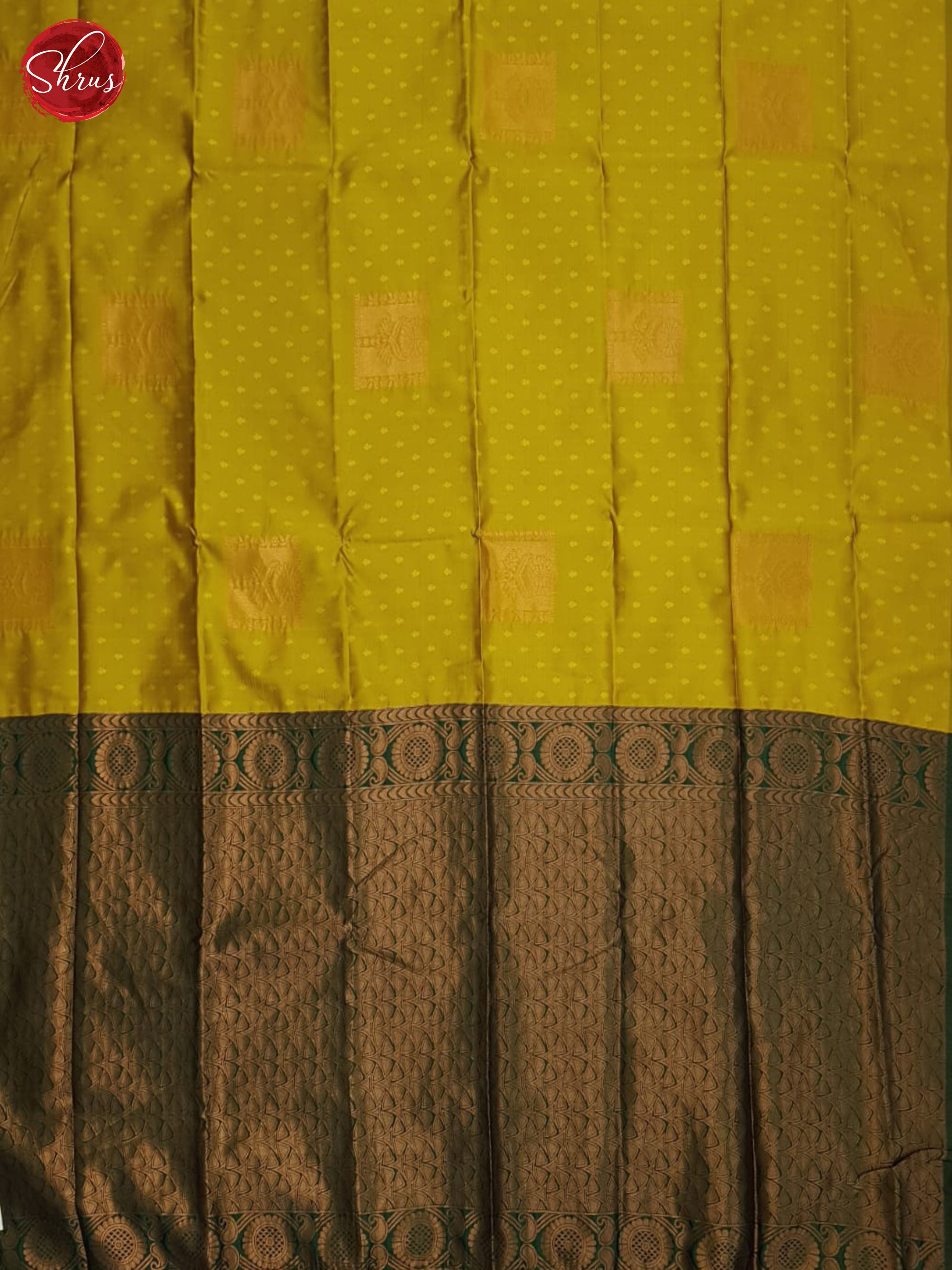 Mustard And Green-Semi soft silk saree - Shop on ShrusEternity.com